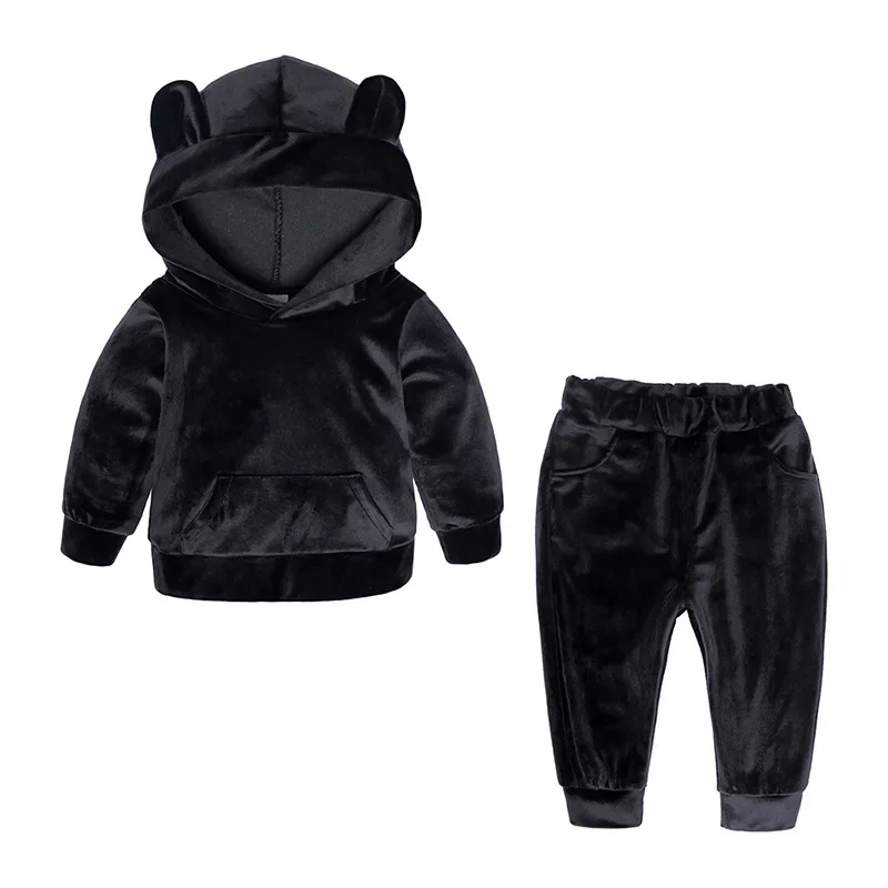 Tracksuits Toddler Children Clothes Set Baby Boys Girls Velvet Hooded Clothing Set Kids Jacket Coat Pants Suit for Sports Suits
Tracksuits Toddler Children Clothes Set Baby Boys Girls Velvet Hooded Clothing Set Kids Jacket Coat Pants Suit for Sports Suits