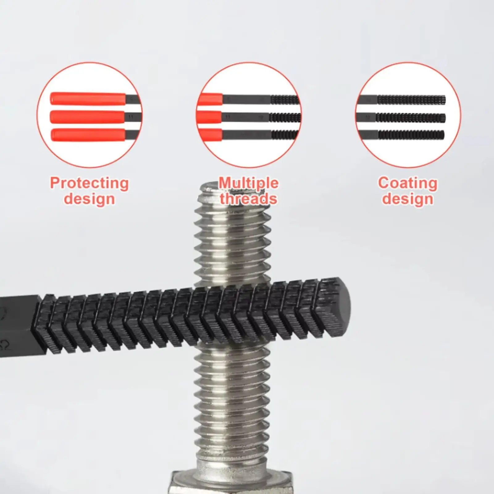 3Pcs Thread Repair File with Detachable Sleeve Portable Hardware DIY Hand Tools Repair Parts Thread Restoring File for Screws
3Pcs Thread Repair File with Detachable Sleeve Portable Hardware DIY Hand Tools Repair Parts Thread Restoring File for Screws