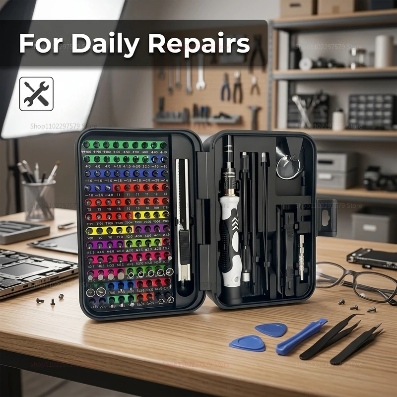 132 in 1 Precision Screwdriver Set Magnetic Phillips Torx Bits Repair Tool Kit for iPhone Computer Electronics DIY Home Projects
132 in 1 Precision Screwdriver Set Magnetic Phillips Torx Bits Repair Tool Kit for iPhone Computer Electronics DIY Home Projects