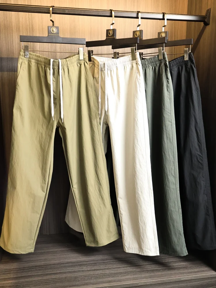 100 Polyester Summer Thin Casual Pants Men's Soft Breathable Drapey Straight Leg Elastic Waist Loose Fit Casual Trousers
100 Polyester Summer Thin Casual Pants Men's Soft Breathable Drapey Straight Leg Elastic Waist Loose Fit Casual Trousers