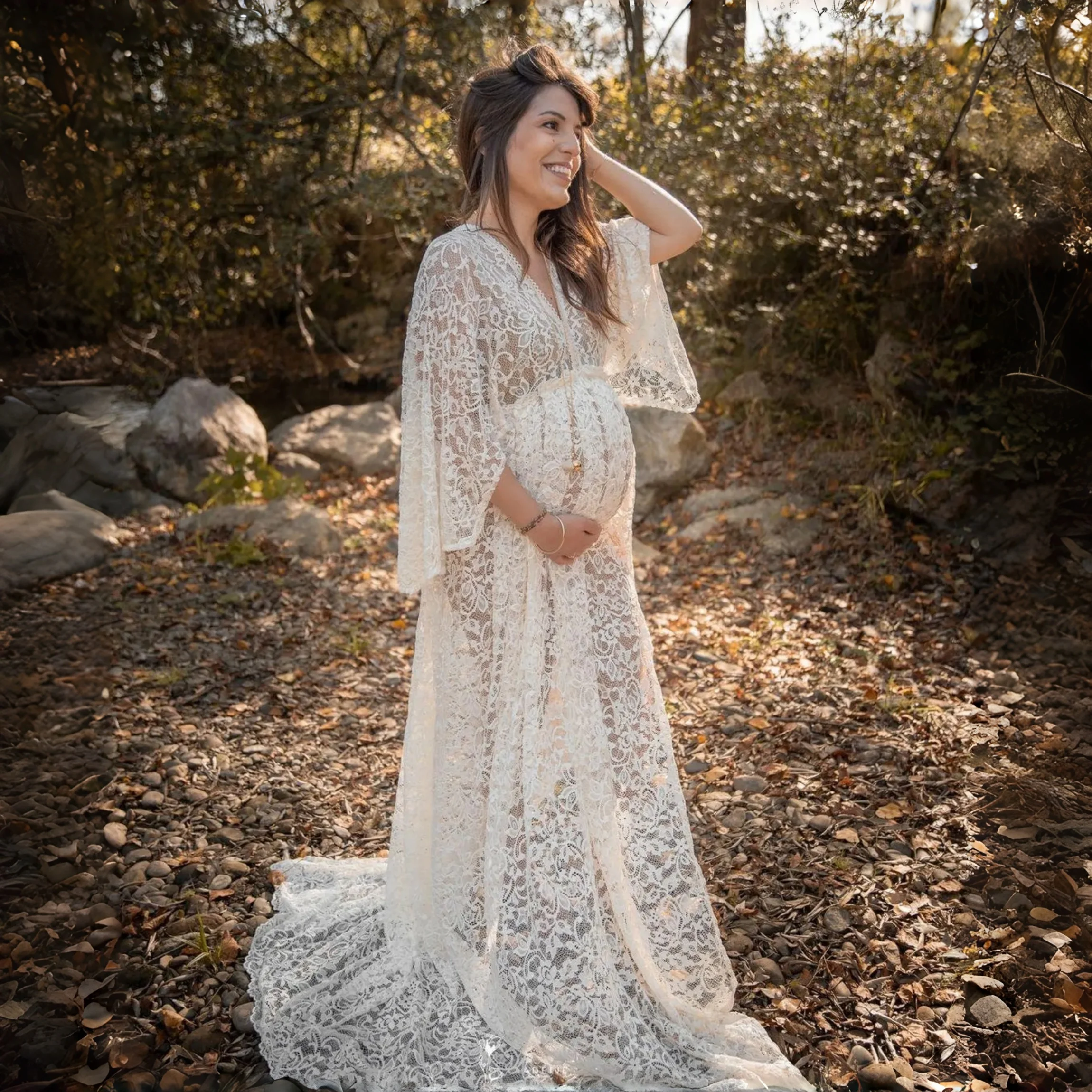Boho Style Summer Maternity Dress For Photogrpahy Props Long Train Lace Pregnant Woman Photo Shoot Maxi Dress
Boho Style Summer Maternity Dress For Photogrpahy Props Long Train Lace Pregnant Woman Photo Shoot Maxi Dress
