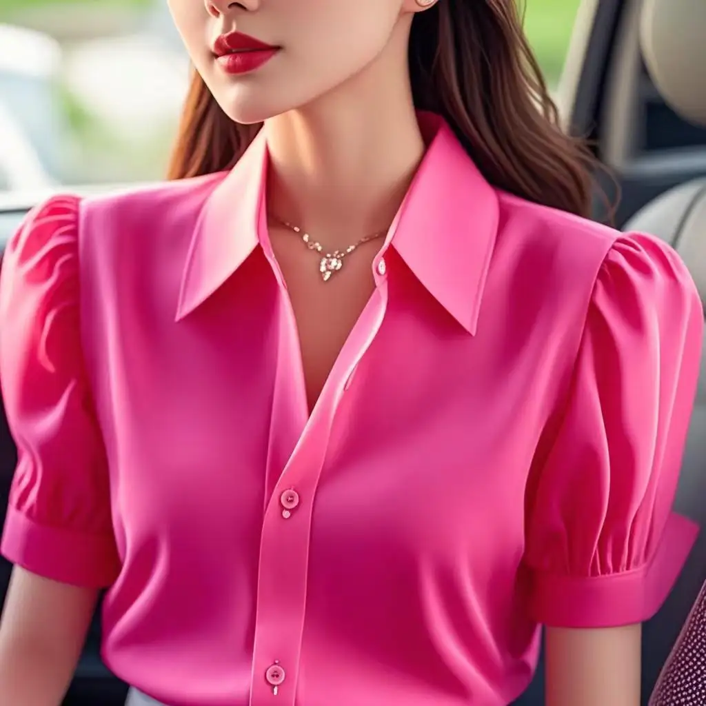 Summer Casual Korean Fashion Loose Office Lady Simplicity Elegant Buttons Single Breasted Solid Color Short Sleeve Close to The
Summer Casual Korean Fashion Loose Office Lady Simplicity Elegant Buttons Single Breasted Solid Color Short Sleeve Close to The