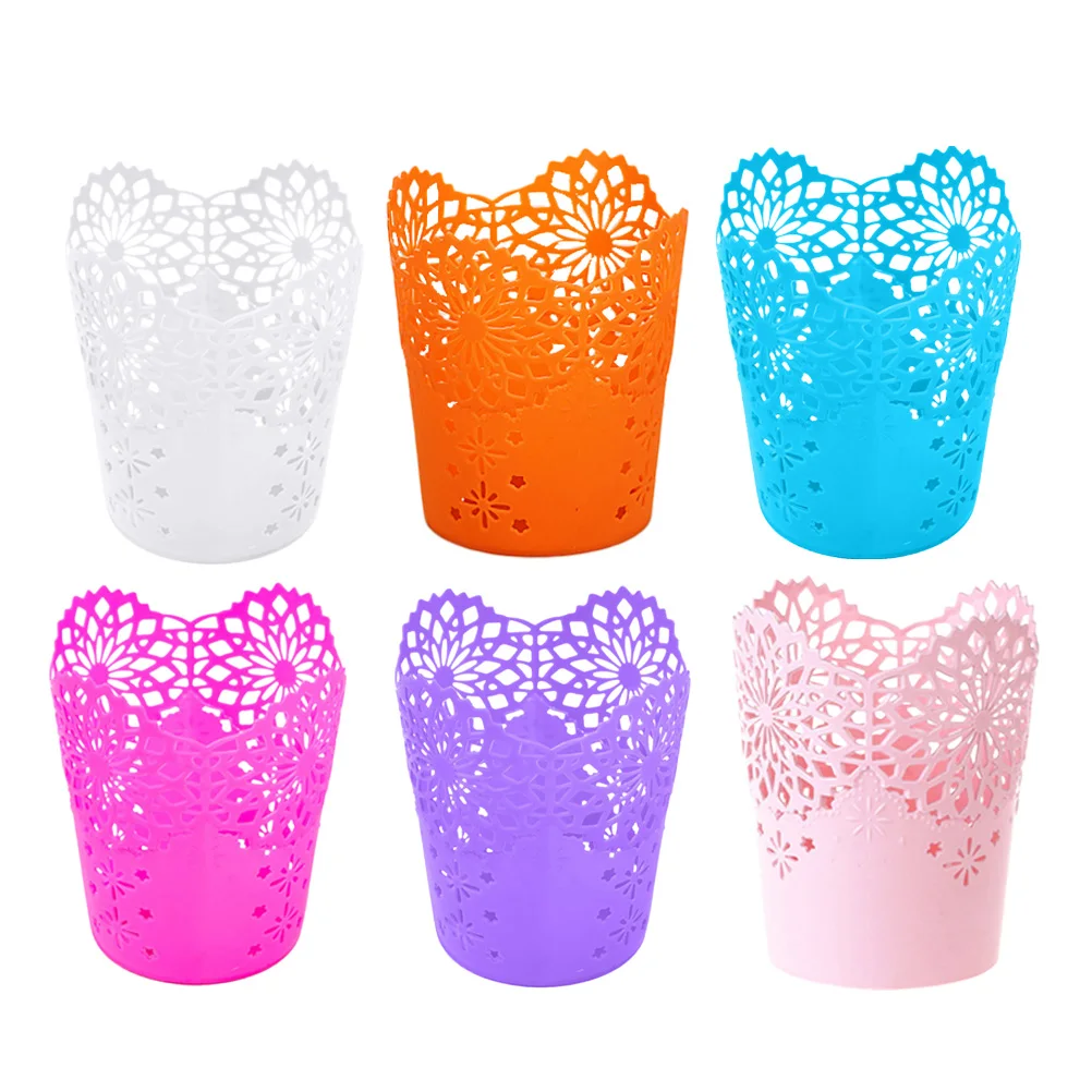 6 Pcs Lace Pen Holder Desk Organizer Pencil Container Pattern Hollow Design Stable Plastic Pen Pot Student Teacher Gift
6 Pcs Lace Pen Holder Desk Organizer Pencil Container Pattern Hollow Design Stable Plastic Pen Pot Student Teacher Gift