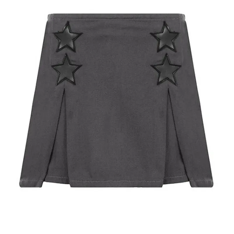 Denim Knee-length Skirt with Star Patch Splicing Design, Slimming and Greatly Showcasing Your Figure.
Denim Knee-length Skirt with Star Patch Splicing Design, Slimming and Greatly Showcasing Your Figure.
