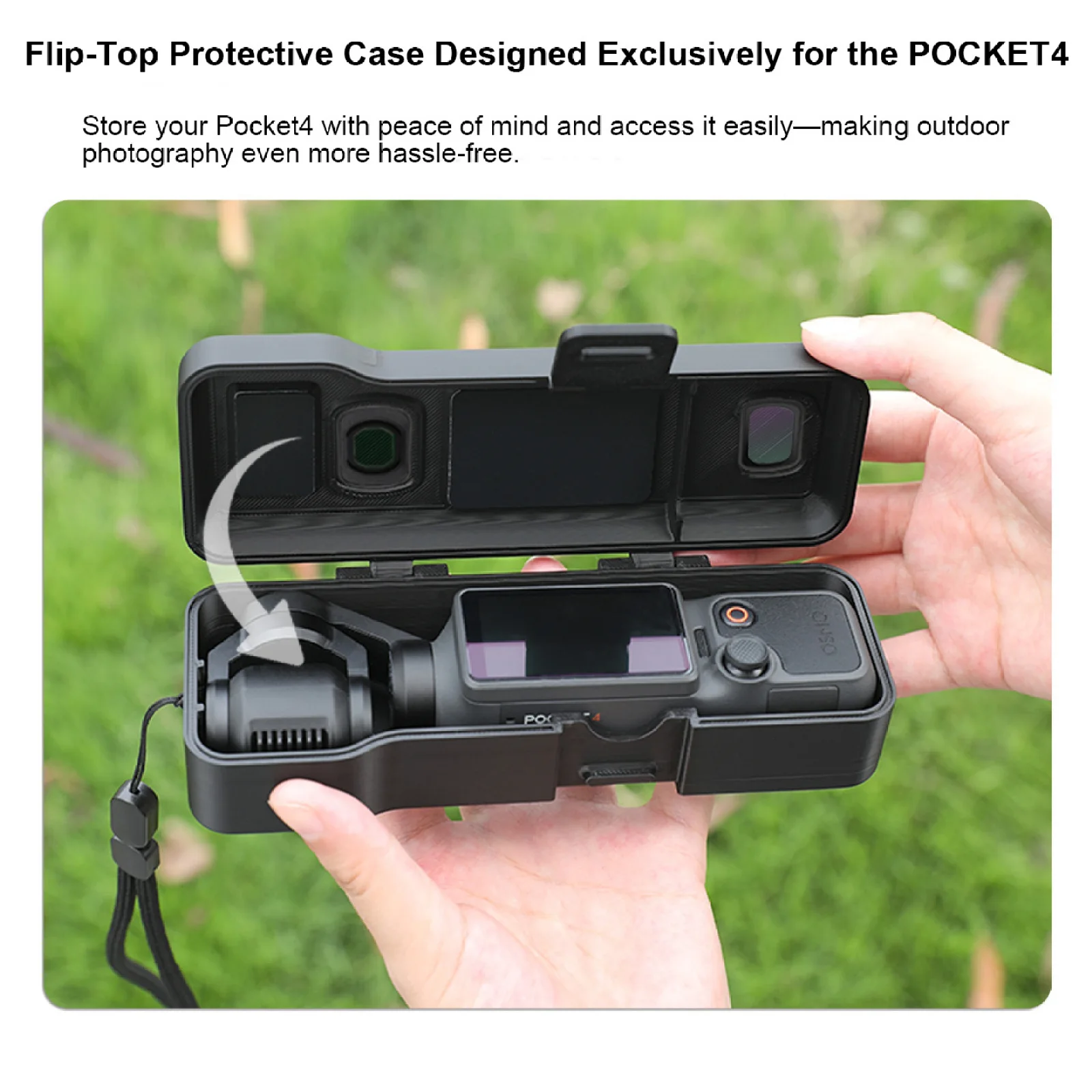Magnetic Carrying Storage Case for DJI OSMO Pocket 4,Scratch-Resistant Travel Case with Wrist, Fit for Filters & Wide-Angle Lens
Magnetic Carrying Storage Case for DJI OSMO Pocket 4,Scratch-Resistant Travel Case with Wrist, Fit for Filters & Wide-Angle Lens