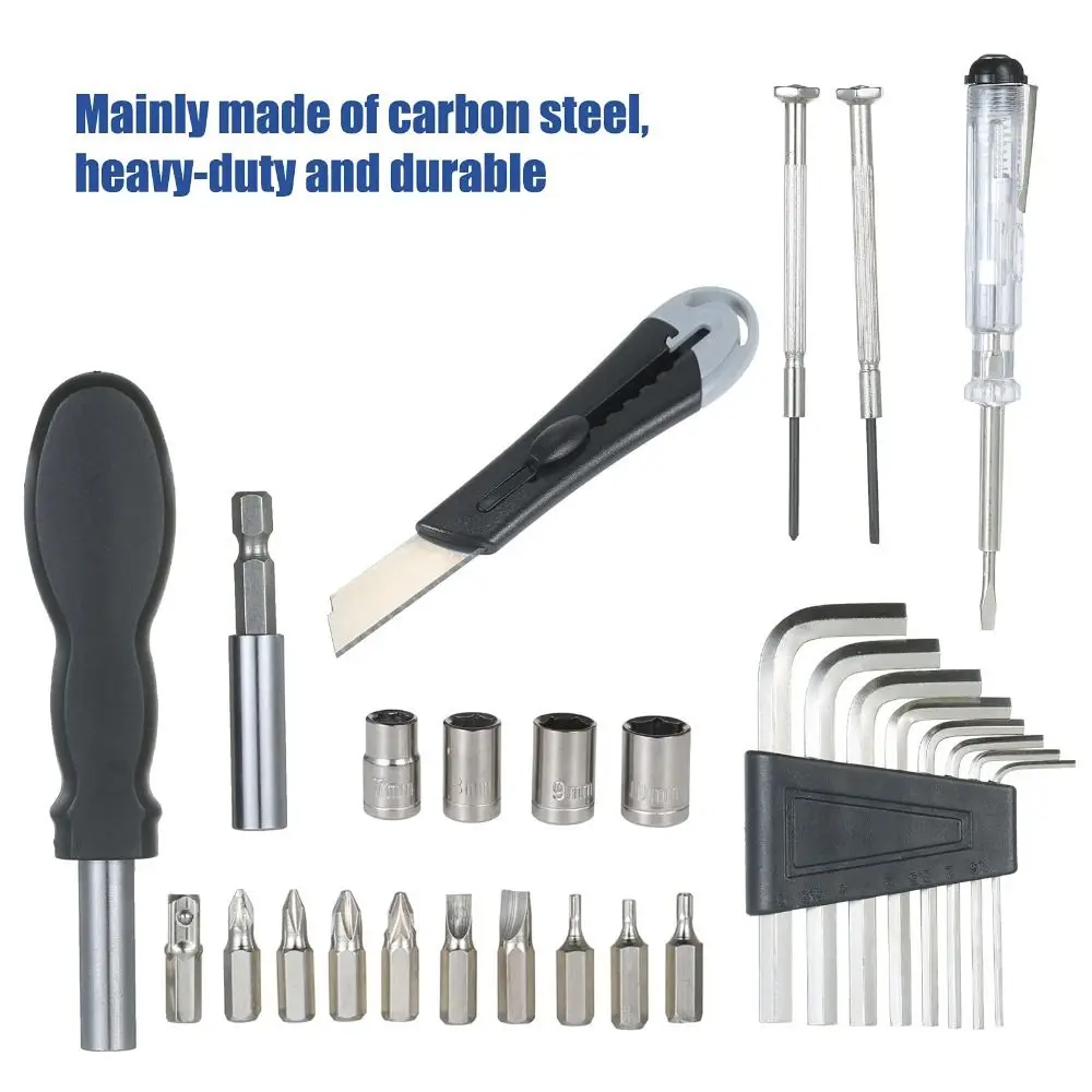 29Pcs/set Precision Hardware Tool Set Portable Tire Toolbox Tire Tool Set Dust-proof Easy To Storage