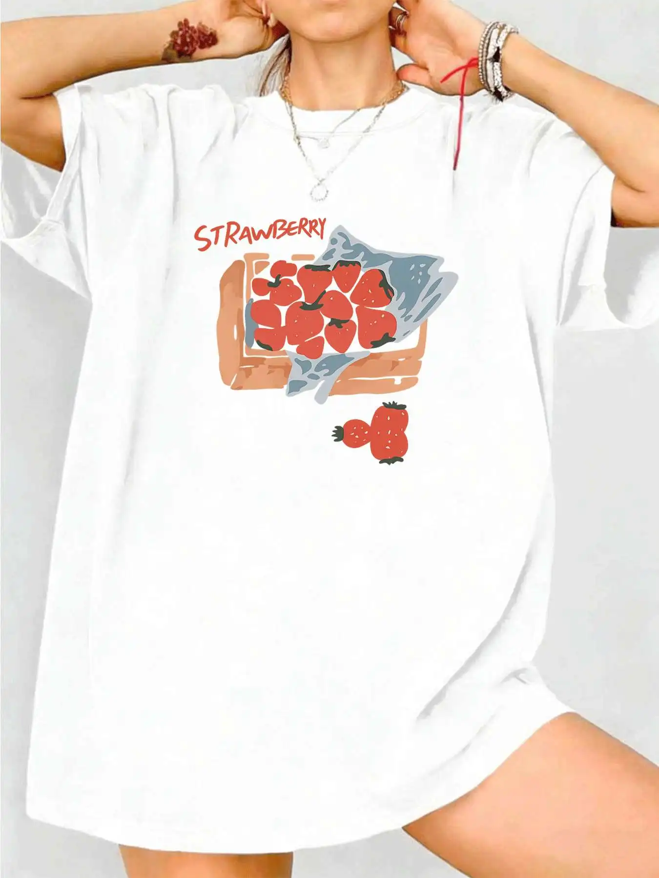 【WY343158】Cartoon pattern Round neck women's T-shirt short sleeves fashion printed half-sleeve top elastic T-shirt
【WY343158】Cartoon pattern Round neck women's T-shirt short sleeves fashion printed half-sleeve top elastic T-shirt