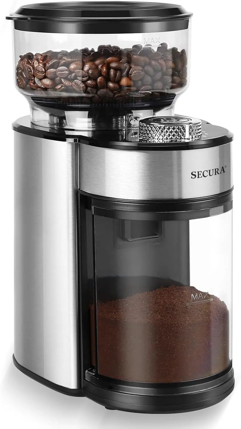 Electric Conical Burr Coffee Grinder with 25 Precise Settings, 2-12 Cup Capacity
Electric Conical Burr Coffee Grinder with 25 Precise Settings, 2-12 Cup Capacity