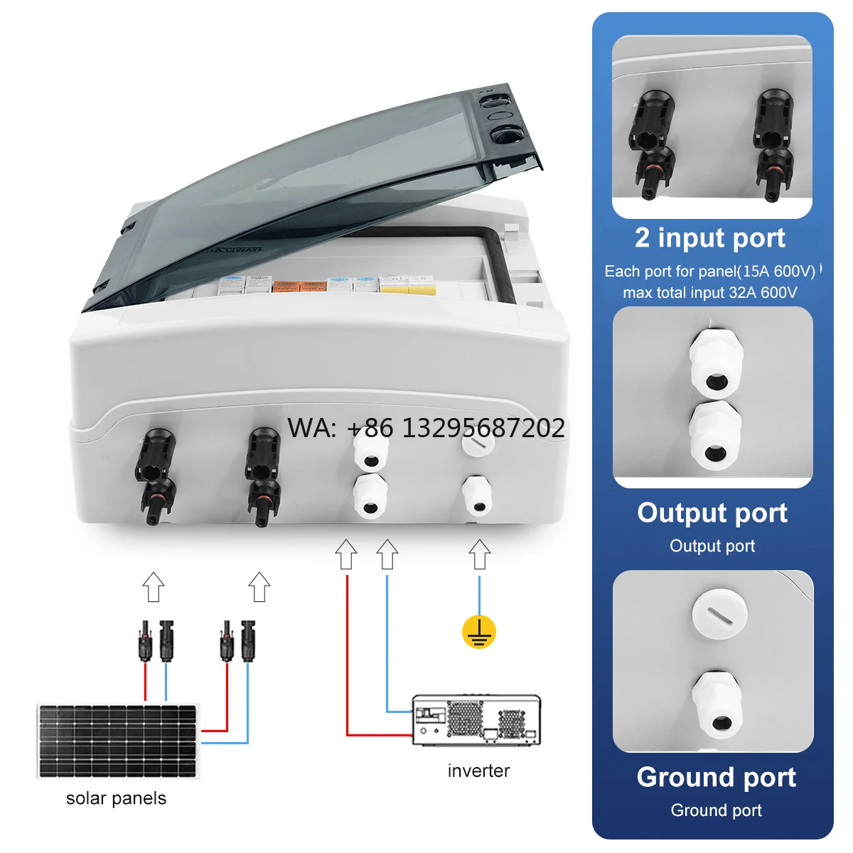 TOMZNSolar Photovoltaic PV Combiner Box With Lightning Protection 2 Input 1 Out DC 600V Fuse MCB SPD Waterproof Box IP65 12ways
TOMZNSolar Photovoltaic PV Combiner Box With Lightning Protection 2 Input 1 Out DC 600V Fuse MCB SPD Waterproof Box IP65 12ways