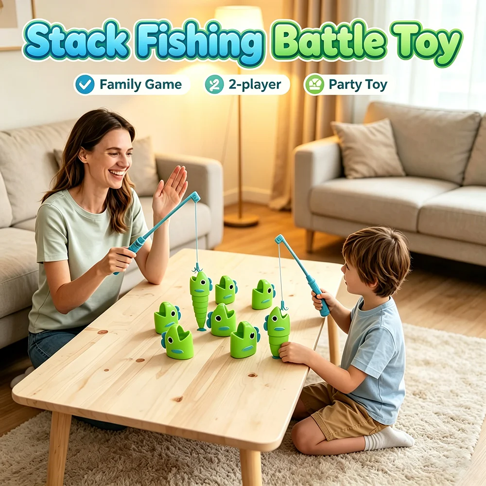 Creative Fishing Stacking Toy Extendable Fishing Battle Game 2 Player Competitive Interactive Family Friends Party Game Fun Toy
Creative Fishing Stacking Toy Extendable Fishing Battle Game 2 Player Competitive Interactive Family Friends Party Game Fun Toy