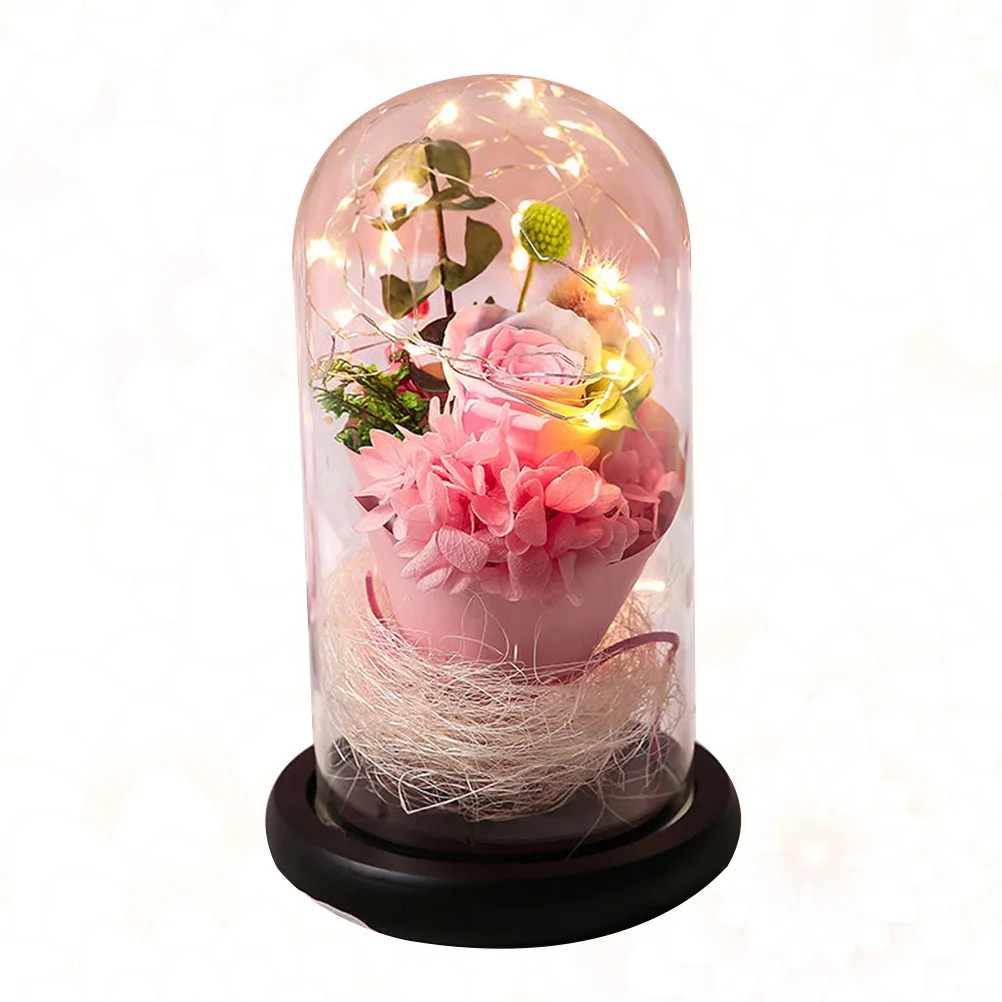 Creative Glass Dome Night Lamp with Realistic Rose Design Wooden Base LED Lighting Decor for Bedrooms Living Rooms Hallways Long
Creative Glass Dome Night Lamp with Realistic Rose Design Wooden Base LED Lighting Decor for Bedrooms Living Rooms Hallways Long