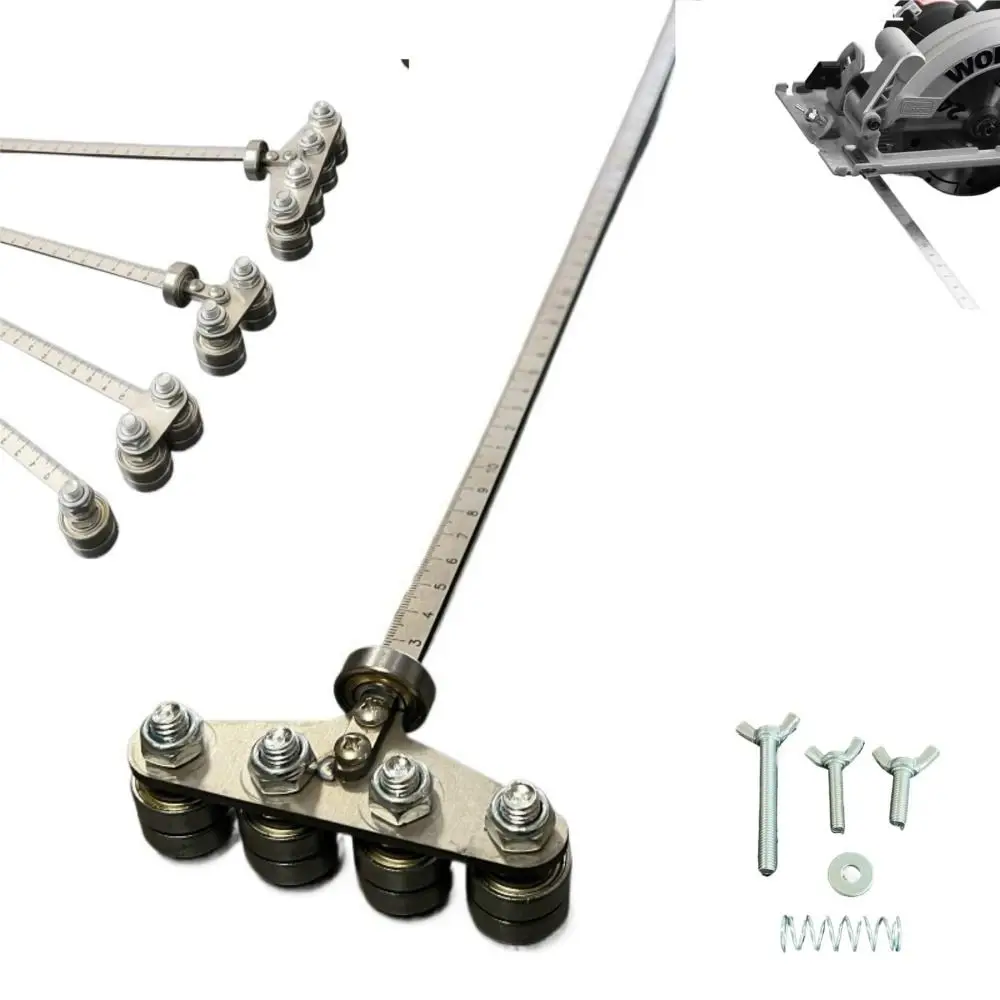50/60cm Stainless Steel Positioning Calipers Adjustable Single/Dual/Four Bearing Woodworking Guide Ruler Easy Operation