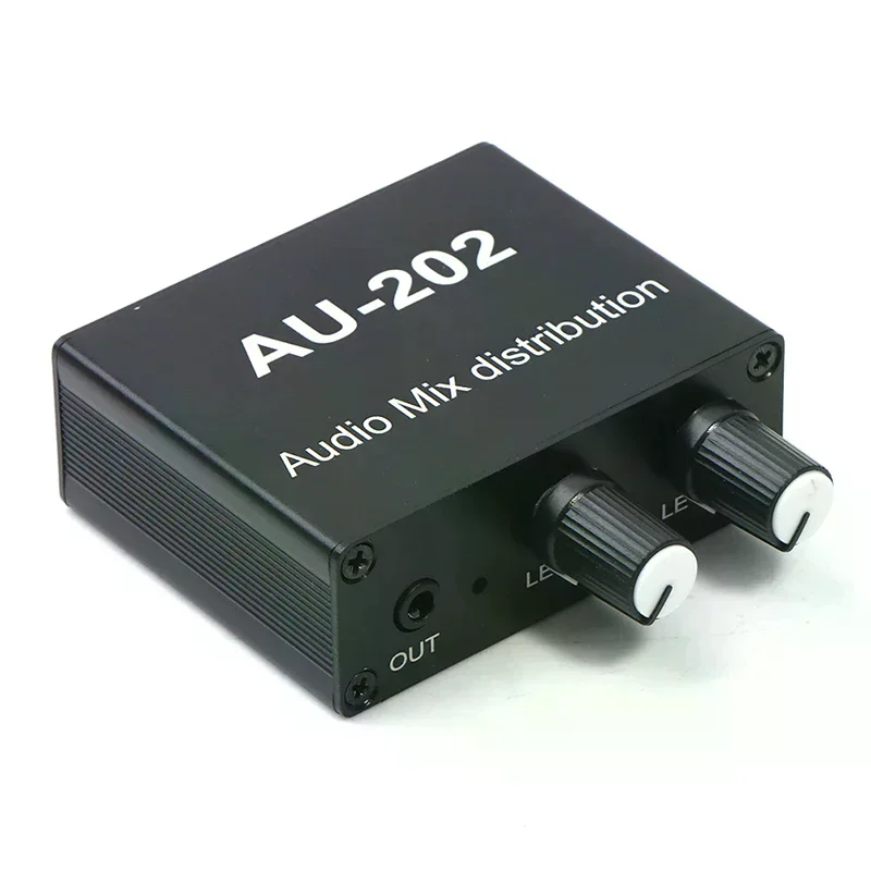 1PC Stereo Mixer Audio Distributor For Headphone External Power Volume Independent Control DC5-19V 2 Inputs 2 Outputs AU 202
1PC Stereo Mixer Audio Distributor For Headphone External Power Volume Independent Control DC5-19V 2 Inputs 2 Outputs AU 202