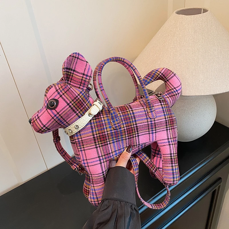 Cute Dog Shape Crossbody Bag Women Designer Plaid Handbag Casual Bag Cute Dog Doll Cartoon Handbag Small Bag Sac A Main
Cute Dog Shape Crossbody Bag Women Designer Plaid Handbag Casual Bag Cute Dog Doll Cartoon Handbag Small Bag Sac A Main
