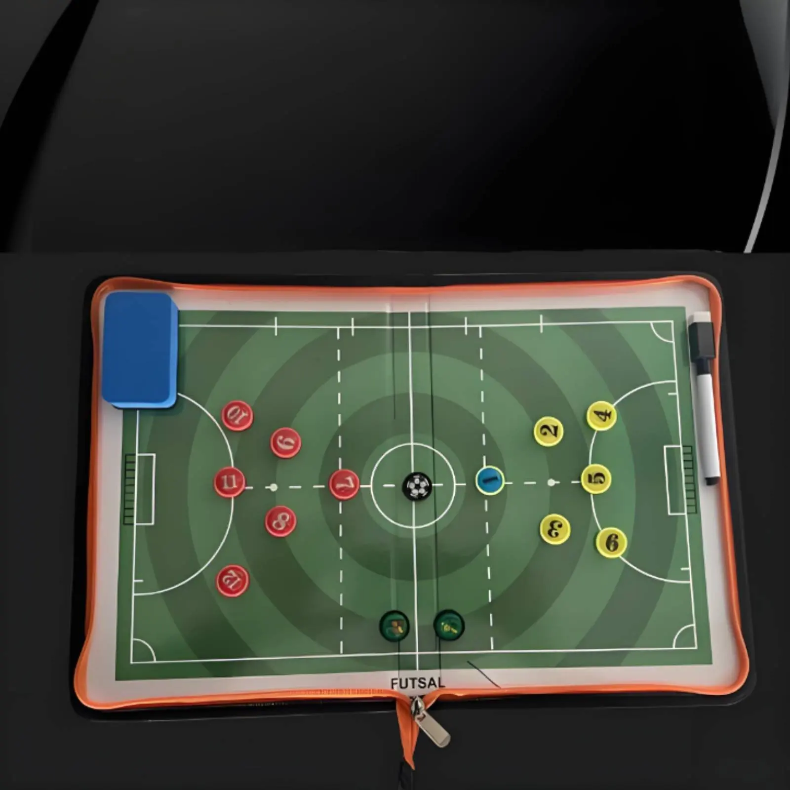 Futsal Coaching Board Zippered Foldable Coaching Board Clipboard PU Material Marker Holder for Coaches
Futsal Coaching Board Zippered Foldable Coaching Board Clipboard PU Material Marker Holder for Coaches