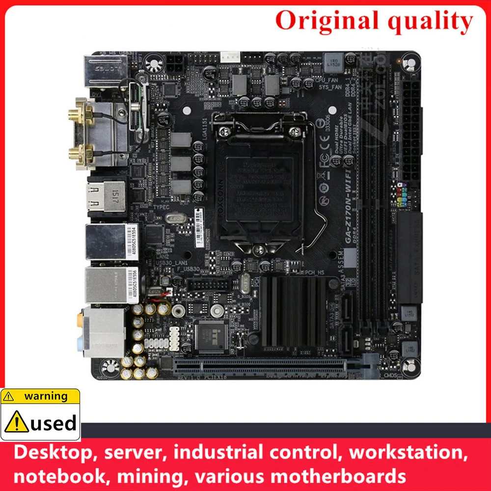 MINI For GA-Z170N-WiFi Z170N-WiFi Motherboards LGA 1151 DDR4 32GB Intel Z170 Overclocking Desktop Mainboard M.2 NVME SATA III
MINI For GA-Z170N-WiFi Z170N-WiFi Motherboards LGA 1151 DDR4 32GB Intel Z170 Overclocking Desktop Mainboard M.2 NVME SATA III