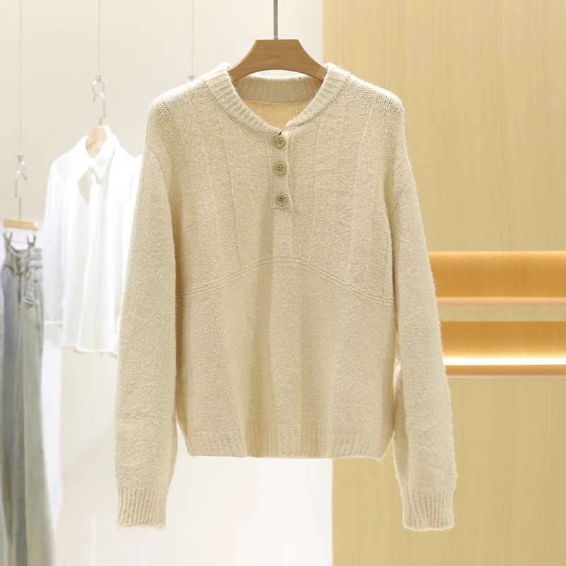 Loose Long Sve Knitted Sweater Women's Casual Comfortable Winter Base irt Soft Lazy Sle Pure Color Versatile Fem Top
Loose Long Sve Knitted Sweater Women's Casual Comfortable Winter Base irt Soft Lazy Sle Pure Color Versatile Fem Top