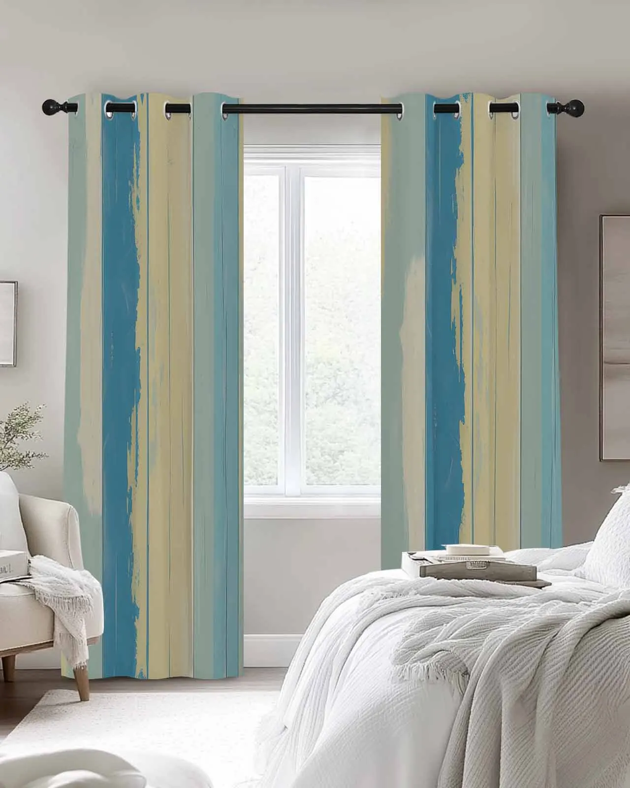 Blue Yellow Mottled Stripes Polyester Window Curtains For Living Room Kitchen Bedroom Drapes
Blue Yellow Mottled Stripes Polyester Window Curtains For Living Room Kitchen Bedroom Drapes