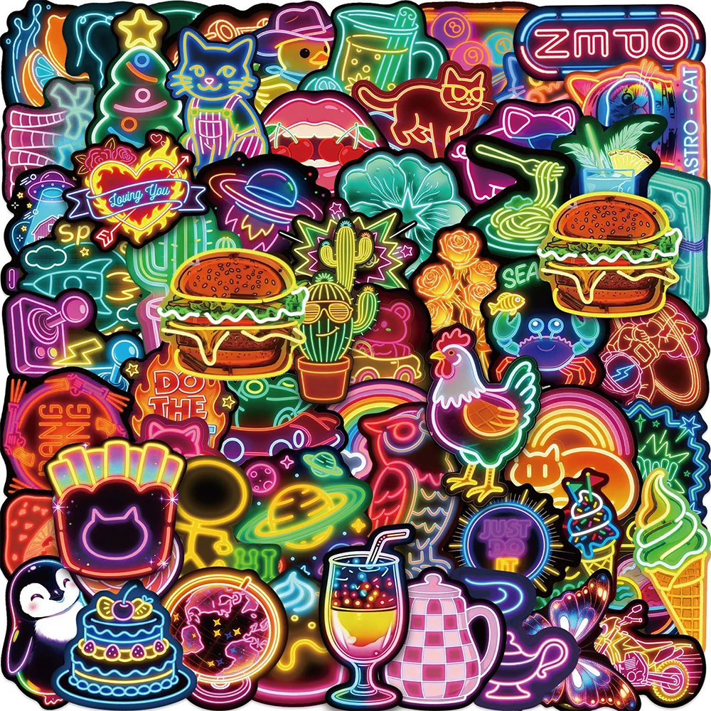 10/30/50pcs Colorful Neon Little Object Stickers Cute Cartoon Animal Sticker Waterproof DIY Luggage Helmet Funny Graffiti Decals
10/30/50pcs Colorful Neon Little Object Stickers Cute Cartoon Animal Sticker Waterproof DIY Luggage Helmet Funny Graffiti Decals