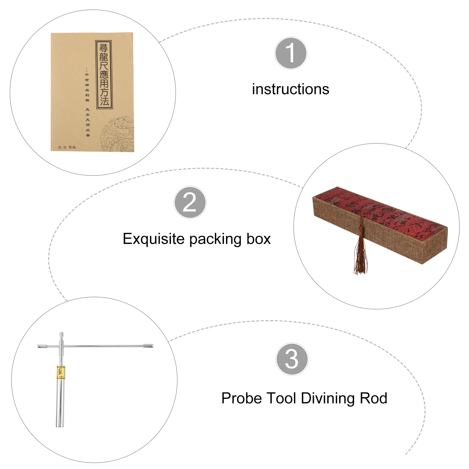 1 Set Copper Dowsing Rod For Water Detection Portable Feng Shui Divining Tool Brass Probe Rod Lightweight Detachable Design
1 Set Copper Dowsing Rod For Water Detection Portable Feng Shui Divining Tool Brass Probe Rod Lightweight Detachable Design