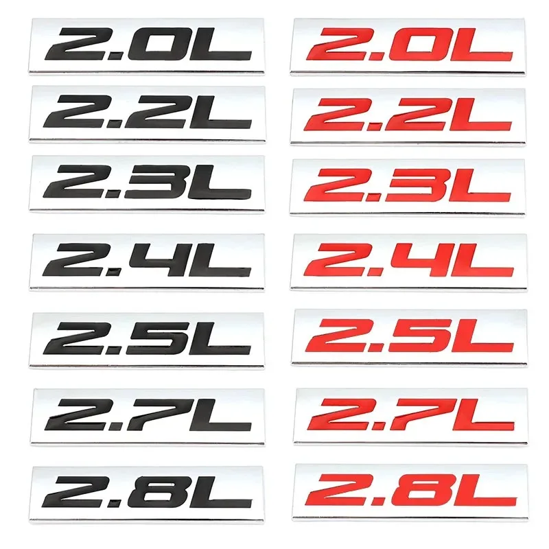 2.0L 2.3L 2.4L 2.5L 2.8L Car Stickers Emblem Badge Decal for Toyota Mercedes Mazda Nissan BMW Audi Honda Hyundai Ford KIA VW SUV
2.0L 2.3L 2.4L 2.5L 2.8L Car Stickers Emblem Badge Decal for Toyota Mercedes Mazda Nissan BMW Audi Honda Hyundai Ford KIA VW SUV