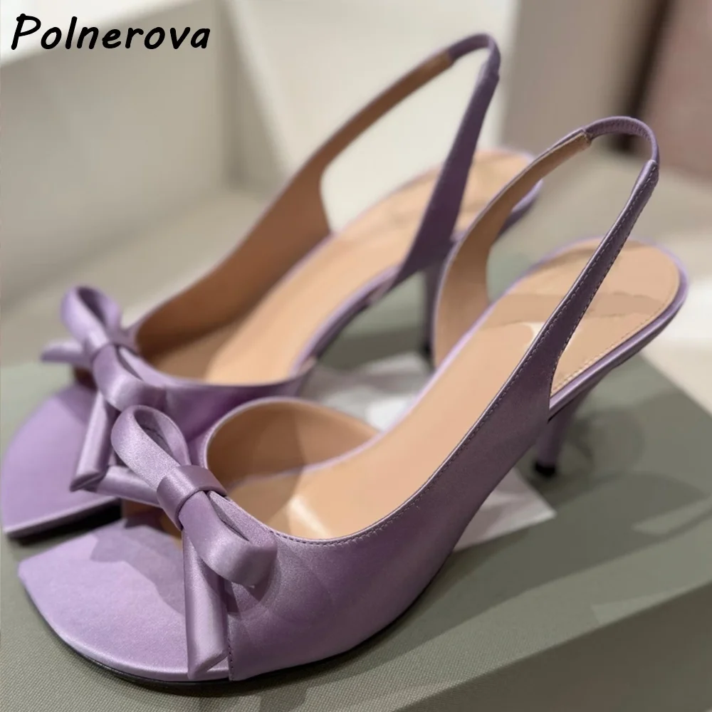 Satin Bow Kitten Heels Sandals Square Toe Slingback Elegant Pink Purple Shoes Summer Low Heel Bridal Party Solid Sweet Shoes
Satin Bow Kitten Heels Sandals Square Toe Slingback Elegant Pink Purple Shoes Summer Low Heel Bridal Party Solid Sweet Shoes