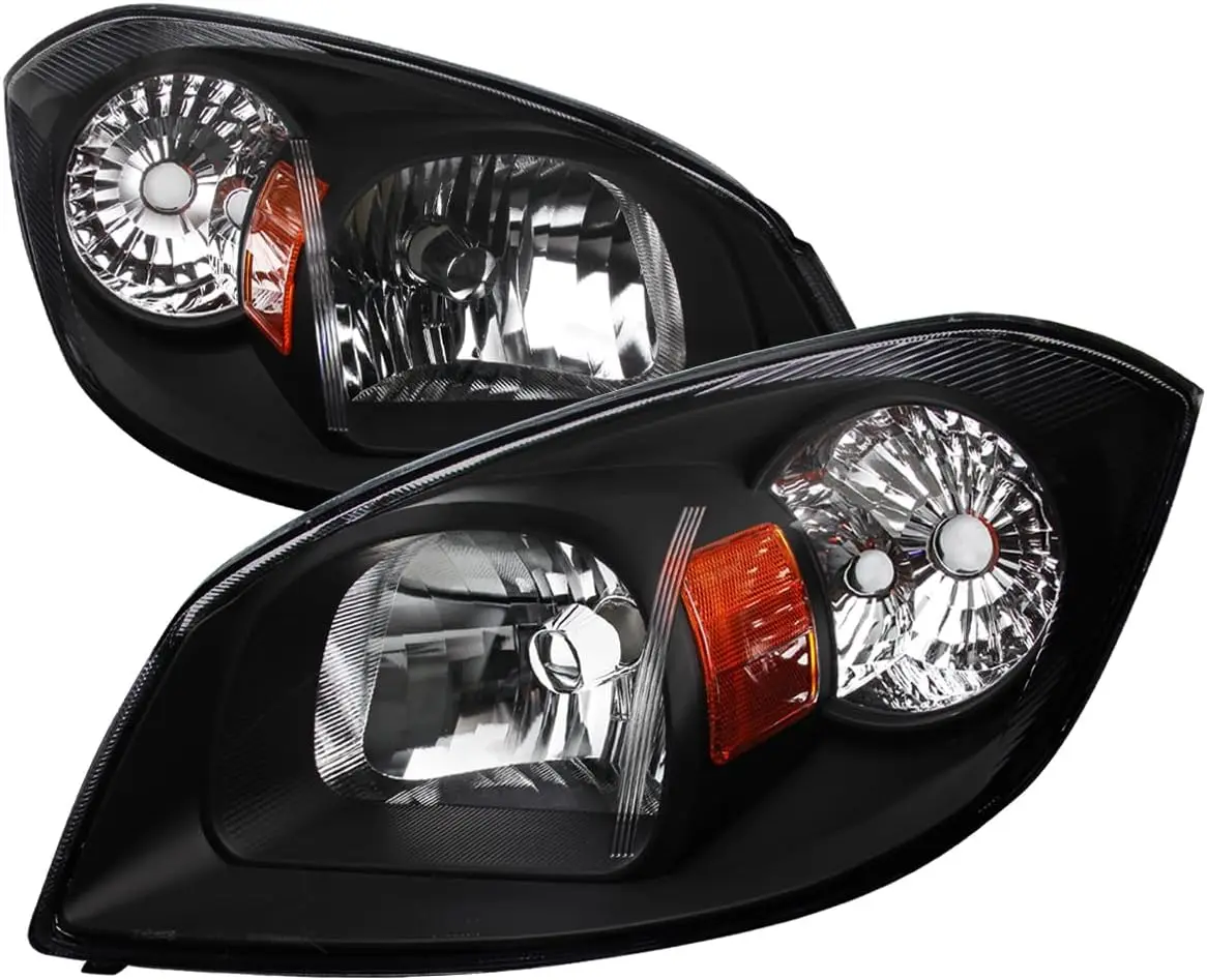 Black Clear Headlights Compatible with 2005-2010 Chevy Cobalt, 2005-2006 Pontiac Pursuit, 2007-2009 Pontiac G5, L+R Pair Head Li
Black Clear Headlights Compatible with 2005-2010 Chevy Cobalt, 2005-2006 Pontiac Pursuit, 2007-2009 Pontiac G5, L+R Pair Head Li