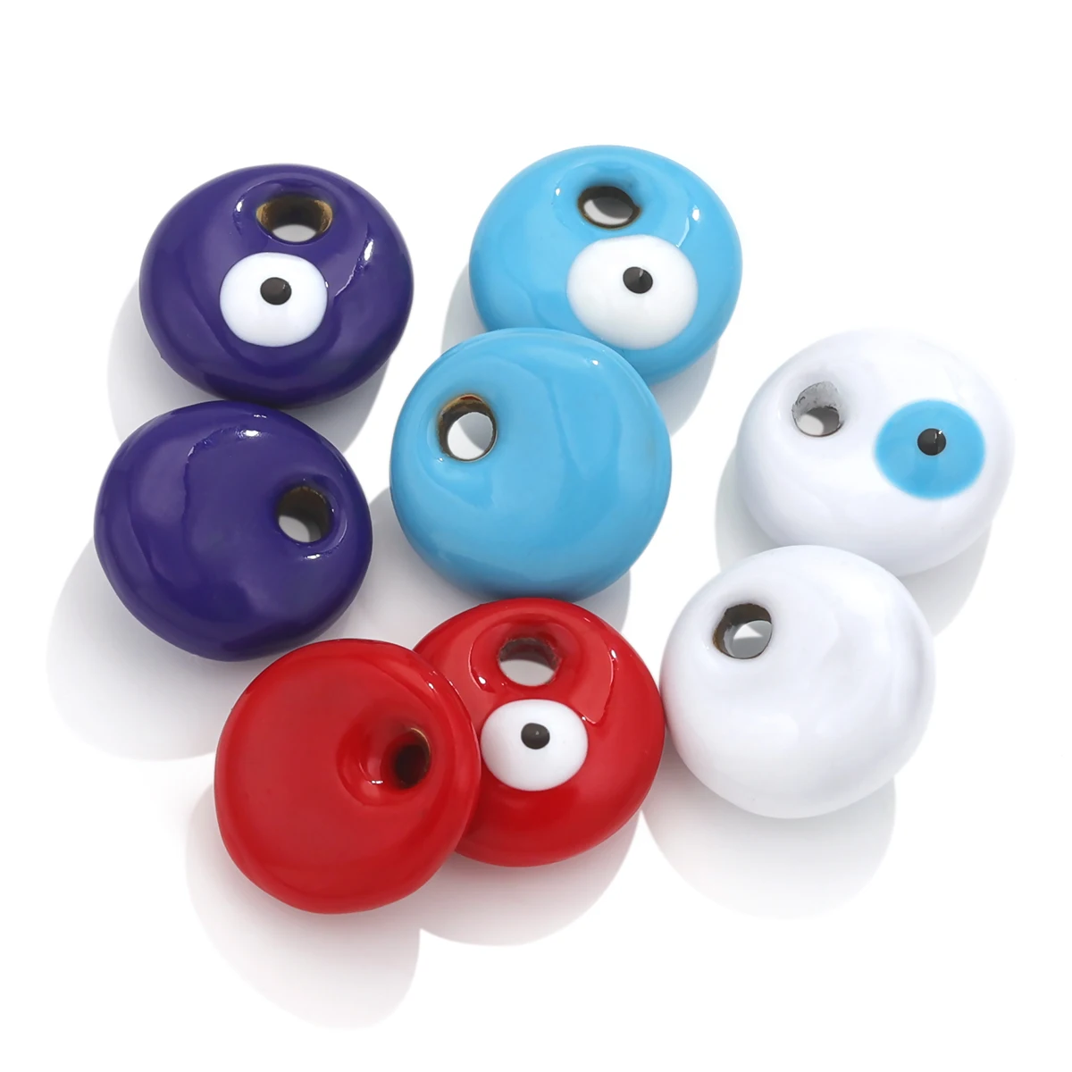 4pcs Stainless Steel Enamel Eyes Spacer Beads Charms Loose Bead DIY Jewelry Making Earrings Necklace Bracelet Supplies
4pcs Stainless Steel Enamel Eyes Spacer Beads Charms Loose Bead DIY Jewelry Making Earrings Necklace Bracelet Supplies