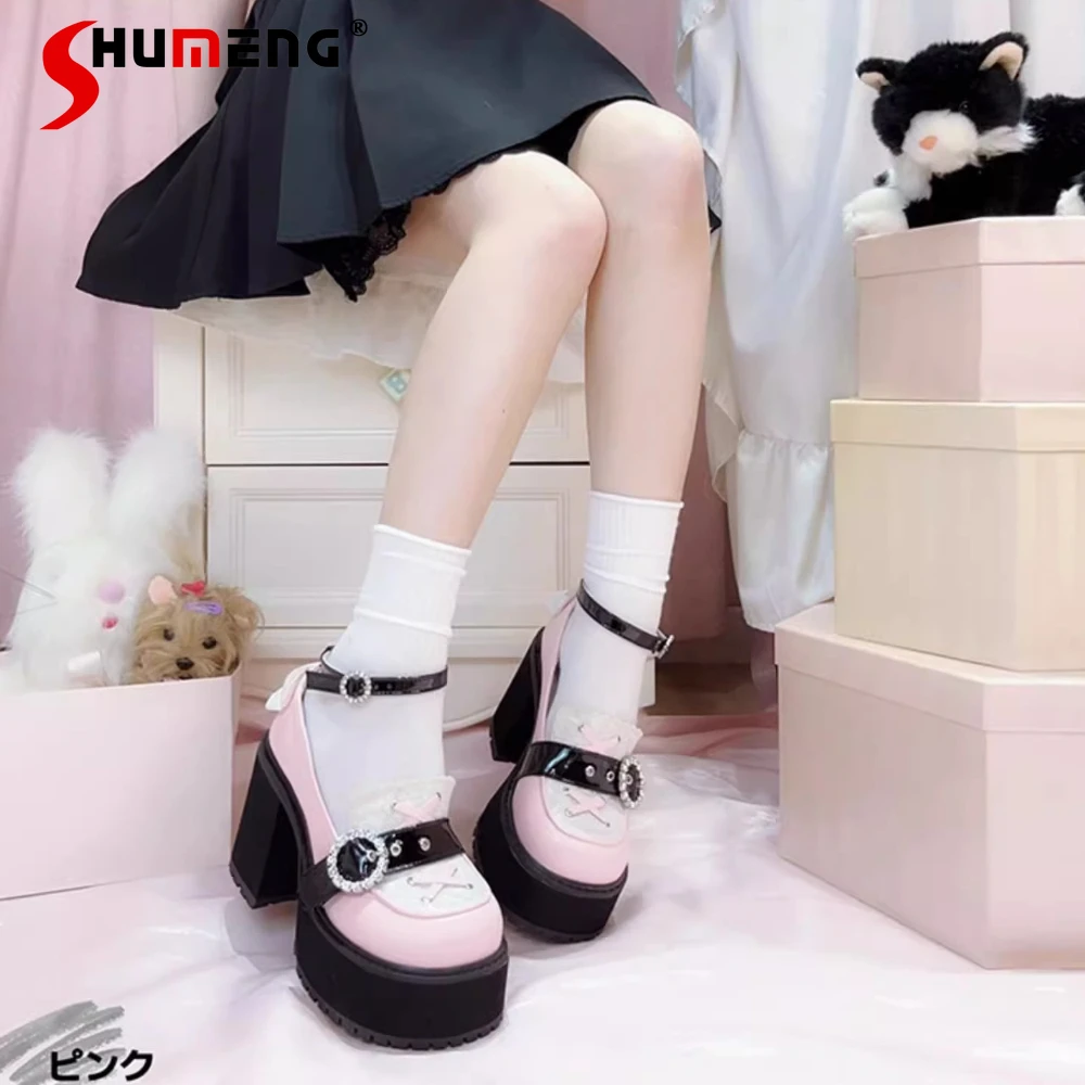 Japanese Style Mass-Produced Subculture Punk JK Shoes Versatile Sweet Round-Toe Mary Jane Lolita Shoes for Women High Heel Pumps
Japanese Style Mass-Produced Subculture Punk JK Shoes Versatile Sweet Round-Toe Mary Jane Lolita Shoes for Women High Heel Pumps