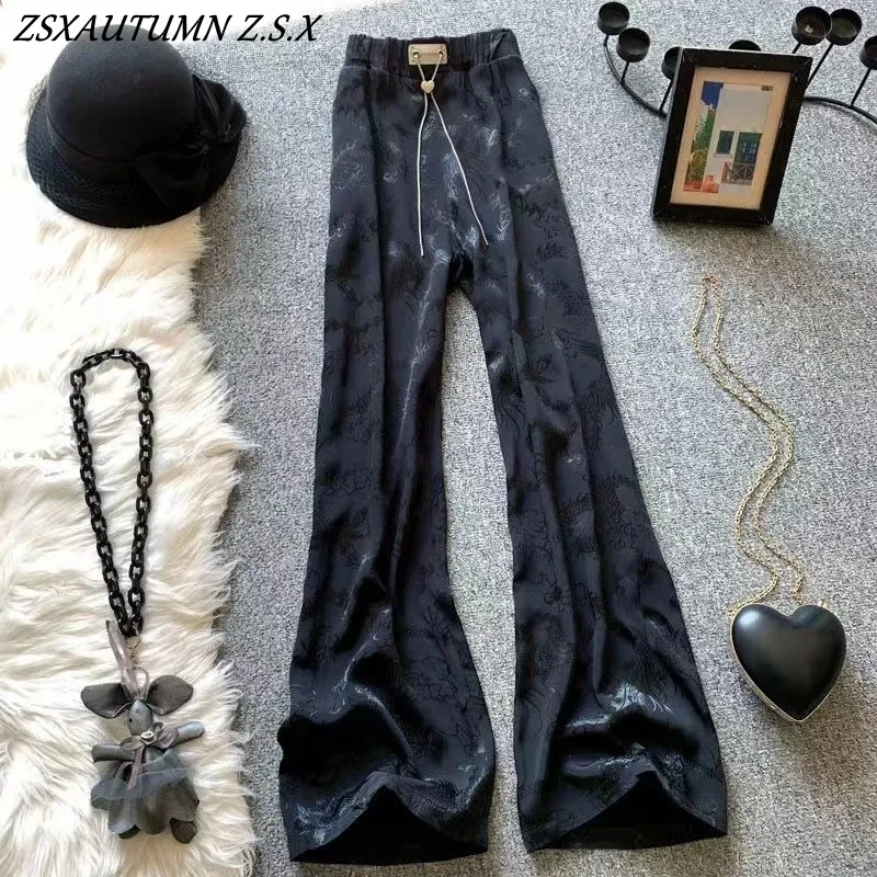 Vintage Jacquard Wide Leg Pants Woman Clothes Advanced Acetic Acid Summer New High Waisted Trousers Female Loose Straight Pants
Vintage Jacquard Wide Leg Pants Woman Clothes Advanced Acetic Acid Summer New High Waisted Trousers Female Loose Straight Pants