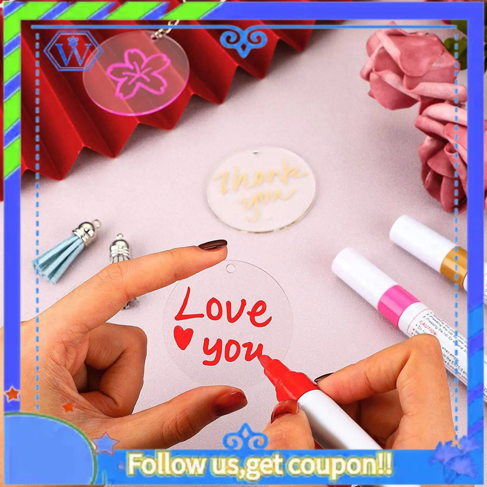 A55P-300 Pcs Round Acrylic Keychain Blanks 2 Inches Clear Acrylic Circles Discs Transparent For DIY Keychain Craft Project
A55P-300 Pcs Round Acrylic Keychain Blanks 2 Inches Clear Acrylic Circles Discs Transparent For DIY Keychain Craft Project