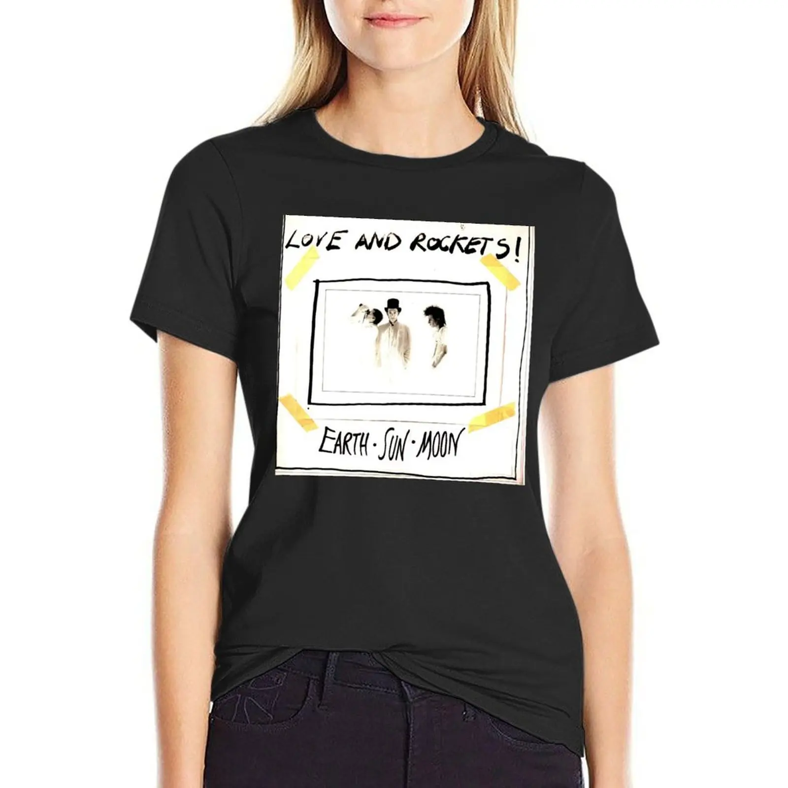 Love and Rockets T-Shirt Short sleeve tee Female clothing summer clothes graphics tight shirts for Women
Love and Rockets T-Shirt Short sleeve tee Female clothing summer clothes graphics tight shirts for Women