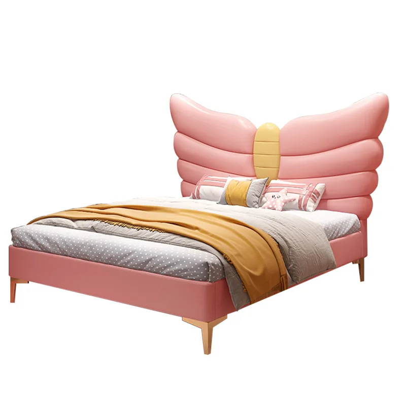 Children's bed girl girl single butterfly creative design girl bed 1.5m 1.2M soft bag leather
Children's bed girl girl single butterfly creative design girl bed 1.5m 1.2M soft bag leather