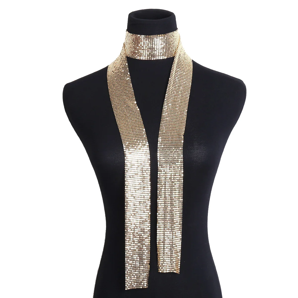 Aluminum Chain Neck Jewelry Shining Scarf Necklace Creative Women's Fashion Scarves
Aluminum Chain Neck Jewelry Shining Scarf Necklace Creative Women's Fashion Scarves