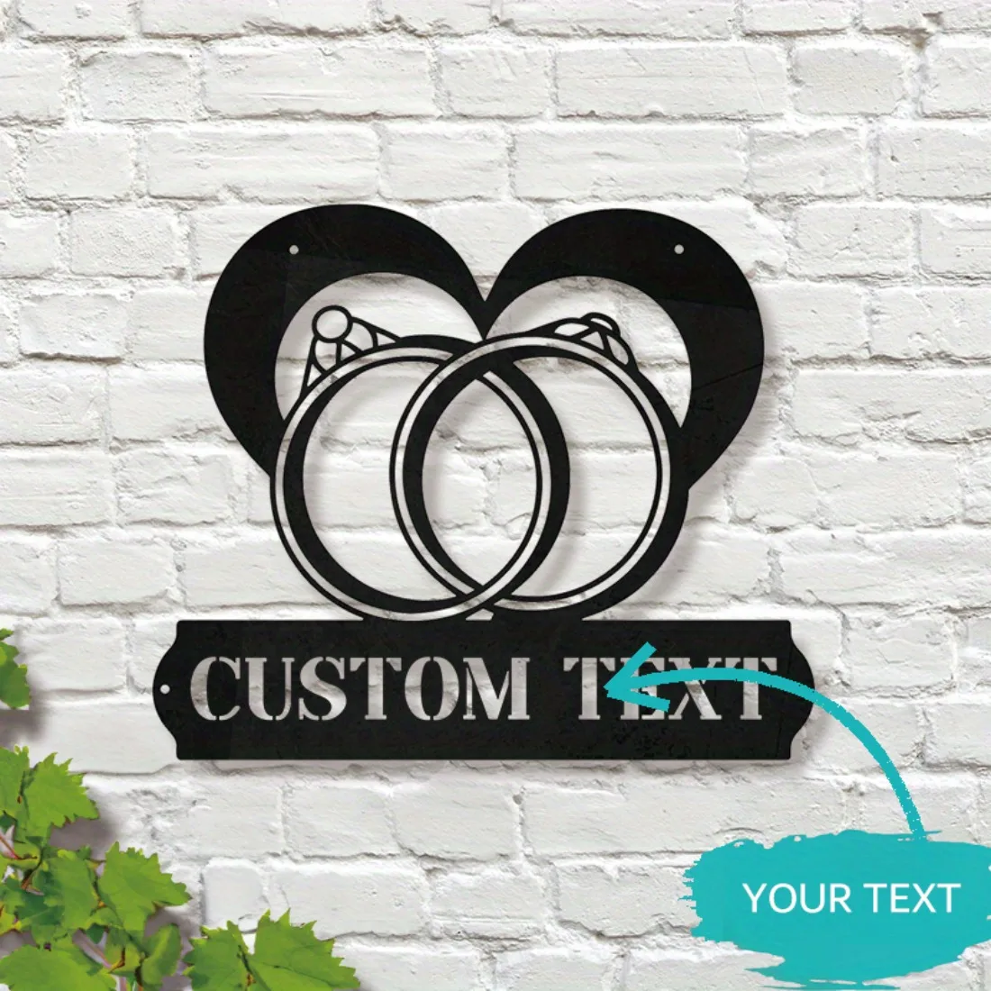 Personalized Love Heart & Ring Metal Wall Art - Custom Name Wedding Bedroom Living Room Bar Decor, Unique Housewarming Gift.
Personalized Love Heart & Ring Metal Wall Art - Custom Name Wedding Bedroom Living Room Bar Decor, Unique Housewarming Gift.