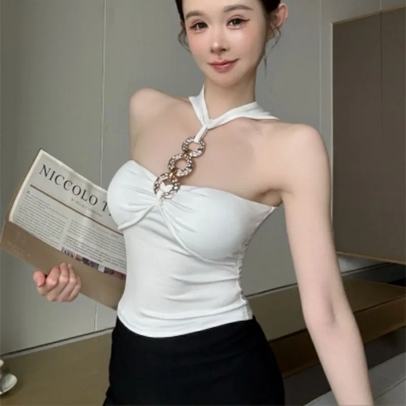 Fashion Sequined Women's Solid Color Y2K Halter Tanks Summer High Street Sexy Slim Sleeveless Tops
Fashion Sequined Women's Solid Color Y2K Halter Tanks Summer High Street Sexy Slim Sleeveless Tops
