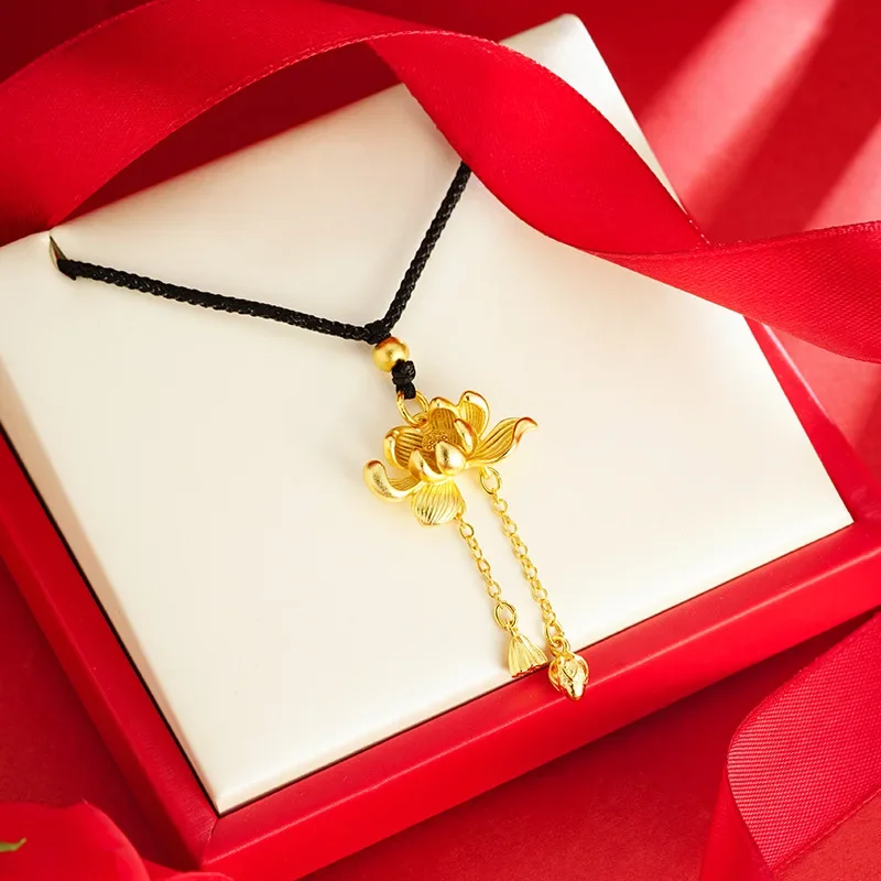 18k Gold Color Women's Lotus Peng Tassel Pendant Necklace with Collarbone Chain Necklace for Women Party Fine Jewelry Gifts
18k Gold Color Women's Lotus Peng Tassel Pendant Necklace with Collarbone Chain Necklace for Women Party Fine Jewelry Gifts