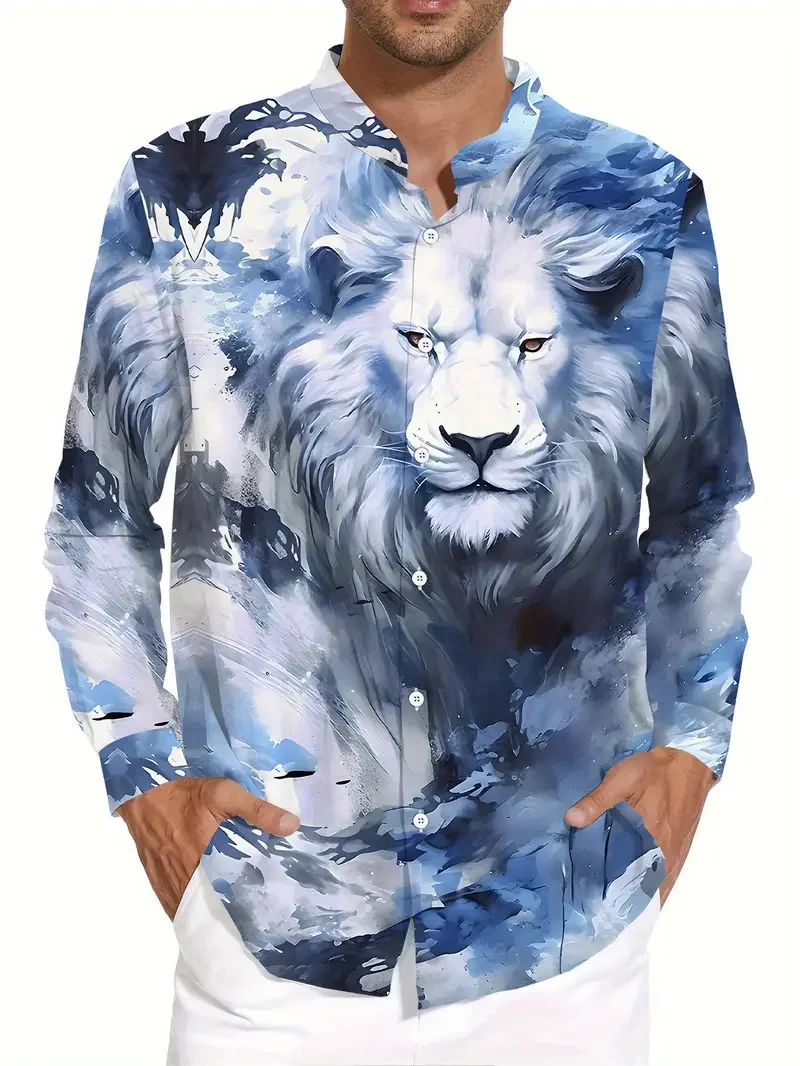 Men's Casual Shirt 3D Colorful Art 3D Lion Print Long Sleeve Shirt Fashion Shirt Street Clothing Top
Men's Casual Shirt 3D Colorful Art 3D Lion Print Long Sleeve Shirt Fashion Shirt Street Clothing Top
