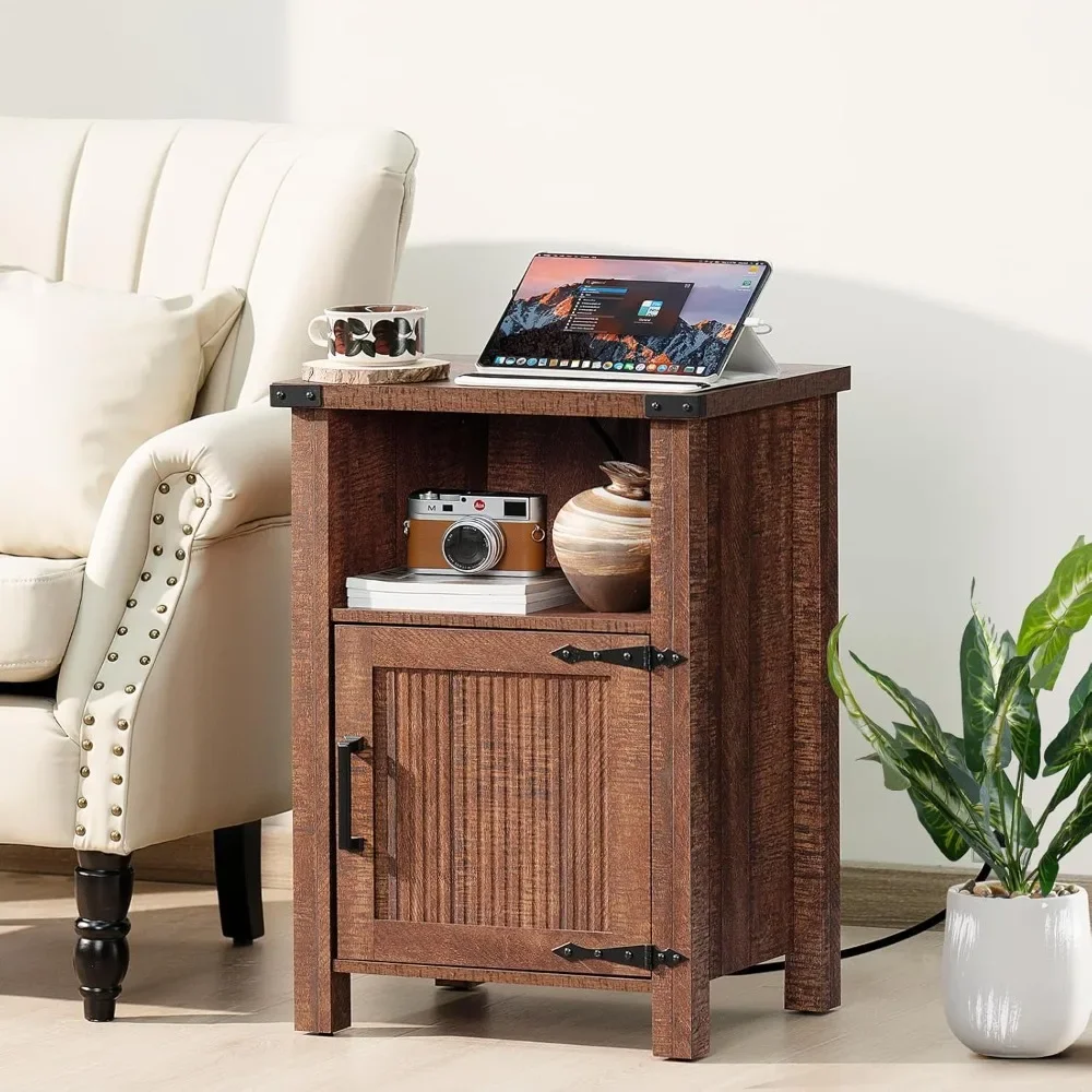 18 inch farmhouse bedside table Bedside table with charging station and USB port, with storage rack, magnetic door
18 inch farmhouse bedside table Bedside table with charging station and USB port, with storage rack, magnetic door
