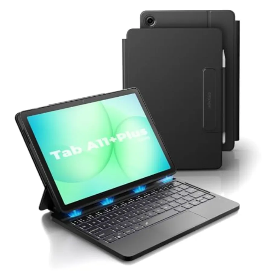 For Samsung Galaxy + Case with Keyboard: Ultra-Light Magnetic Folio Cover Multi-Touch Trackpad Backlit Stylus Holder Black Prem
For Samsung Galaxy + Case with Keyboard: Ultra-Light Magnetic Folio Cover Multi-Touch Trackpad Backlit Stylus Holder Black Prem