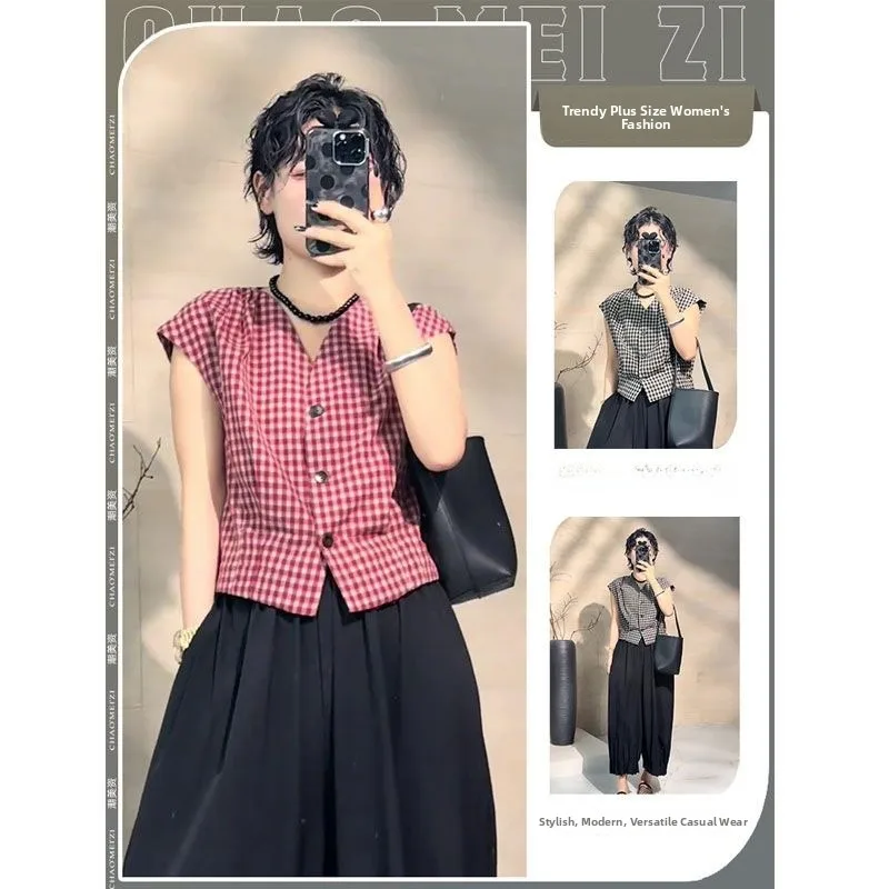 Ретро клетчатый V-Ne ort Sve Свободный цвет Blo irt Женский летний модный топ без рукавов для поездок на работу в китайском стиле...
Ретро клетчатый V-Ne ort Sve Свободный цвет Blo irt Женский летний модный топ без рукавов для поездок на работу в китайском стиле...