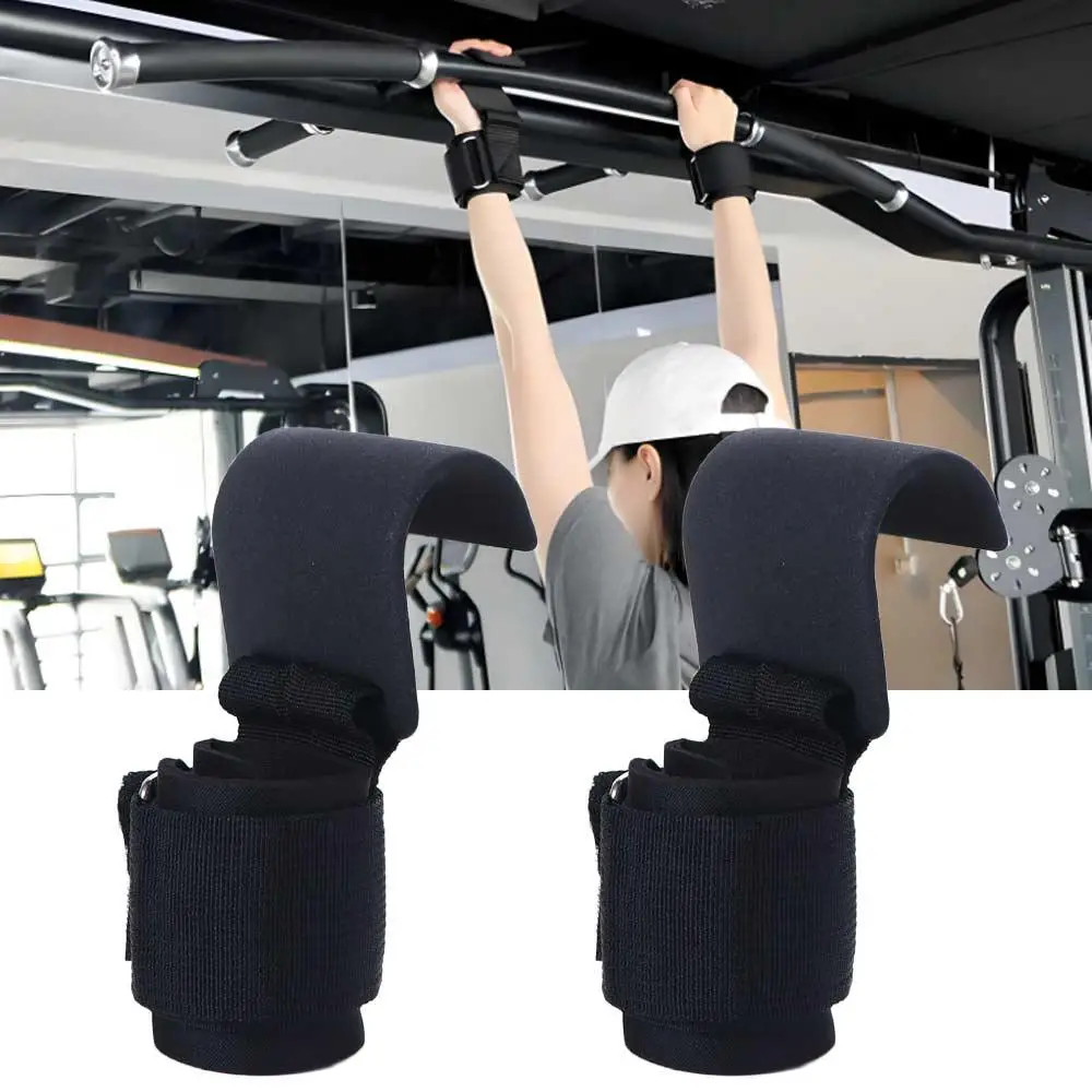 1 PC/Pair Pull-up Weight Lifting Grip Hook Non-Slip Black Auxiliary Power Wrist Guard 1 Pair Adjustable Steel Hook Grips Strap
1 PC/Pair Pull-up Weight Lifting Grip Hook Non-Slip Black Auxiliary Power Wrist Guard 1 Pair Adjustable Steel Hook Grips Strap