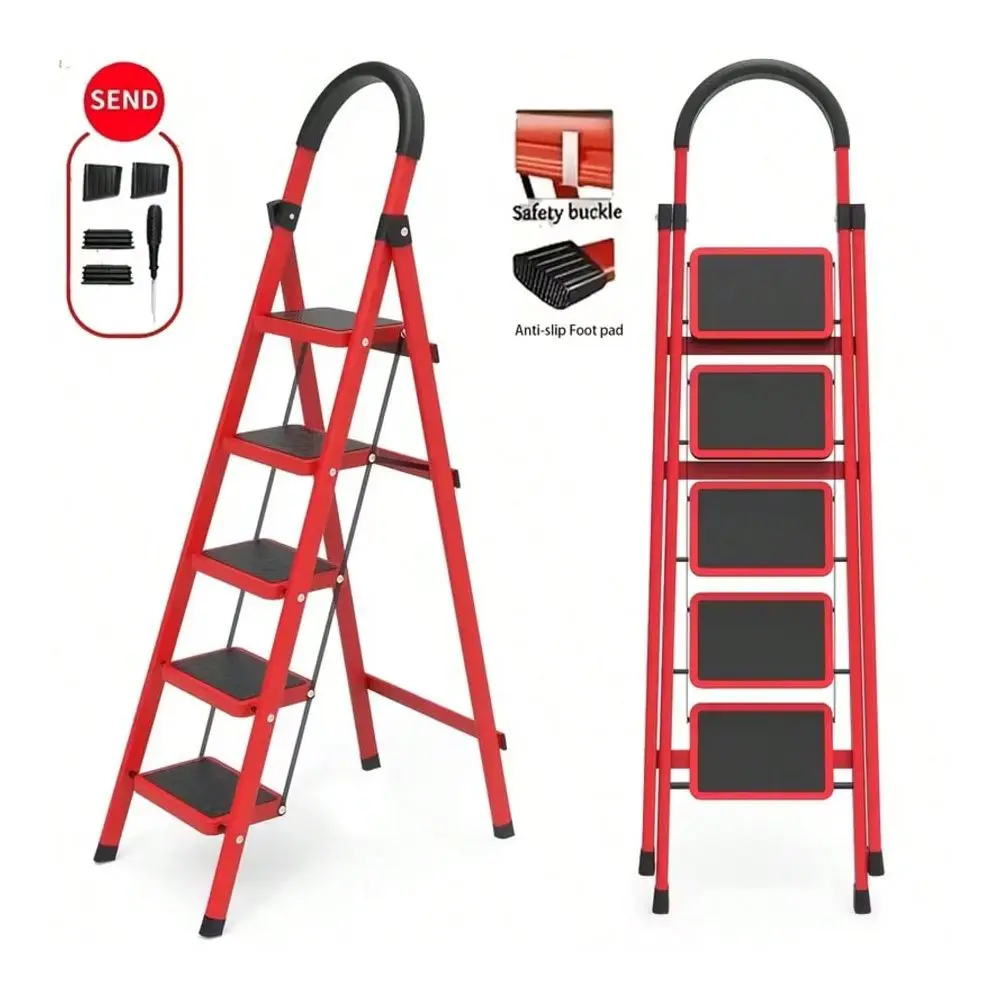 Folding Ladder 330 Lbs Capacity, Durable, Lightweight 5Step Portable Folding Ladder HeavyDuty, AntiSlip Pedals, Sturdy Design F
Folding Ladder 330 Lbs Capacity, Durable, Lightweight 5Step Portable Folding Ladder HeavyDuty, AntiSlip Pedals, Sturdy Design F