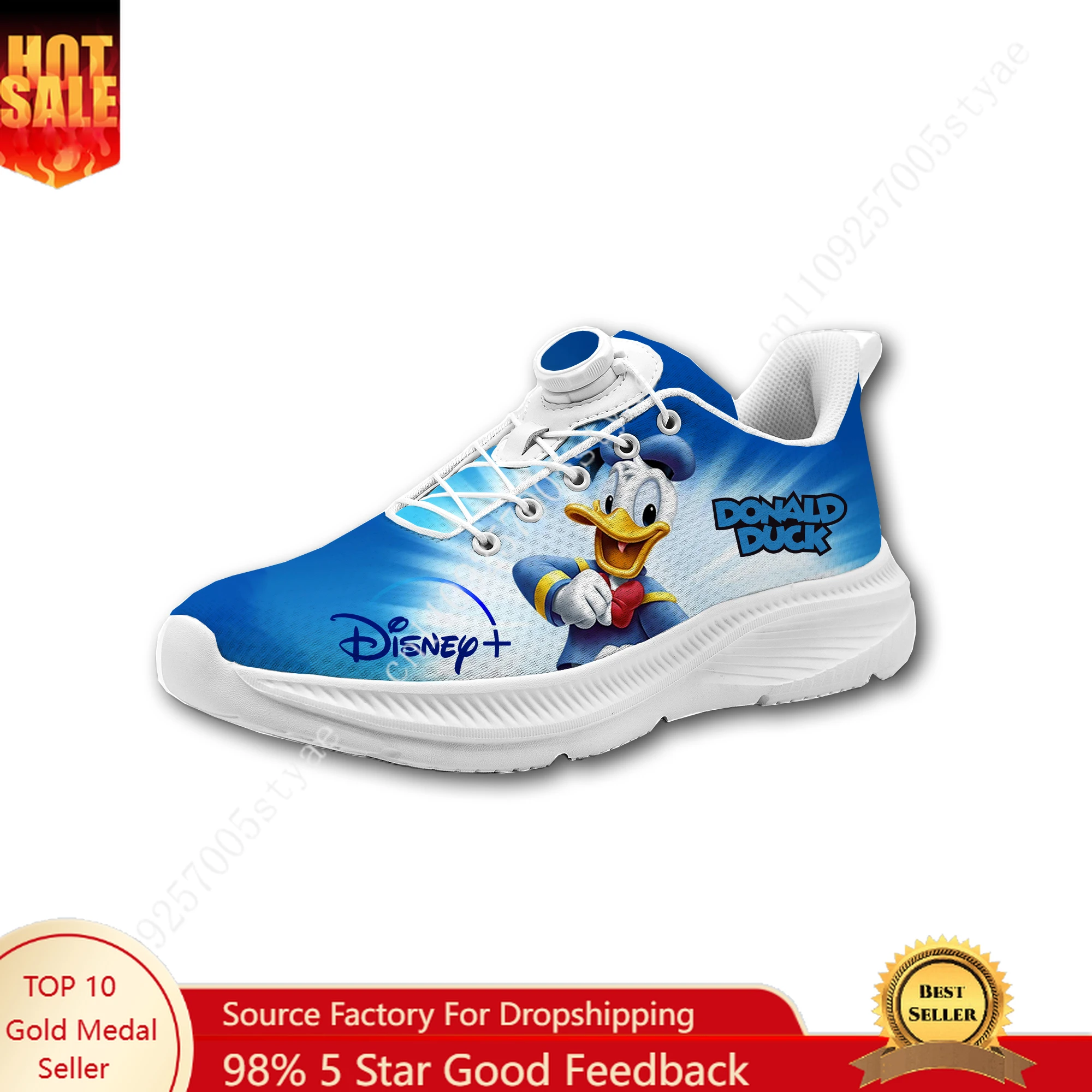 Disney Donald Duck Sneakers Mans Womans Rotating Button Without Laces Running Shoes Outdoor Sports Personalized Custom Shoes
Disney Donald Duck Sneakers Mans Womans Rotating Button Without Laces Running Shoes Outdoor Sports Personalized Custom Shoes
