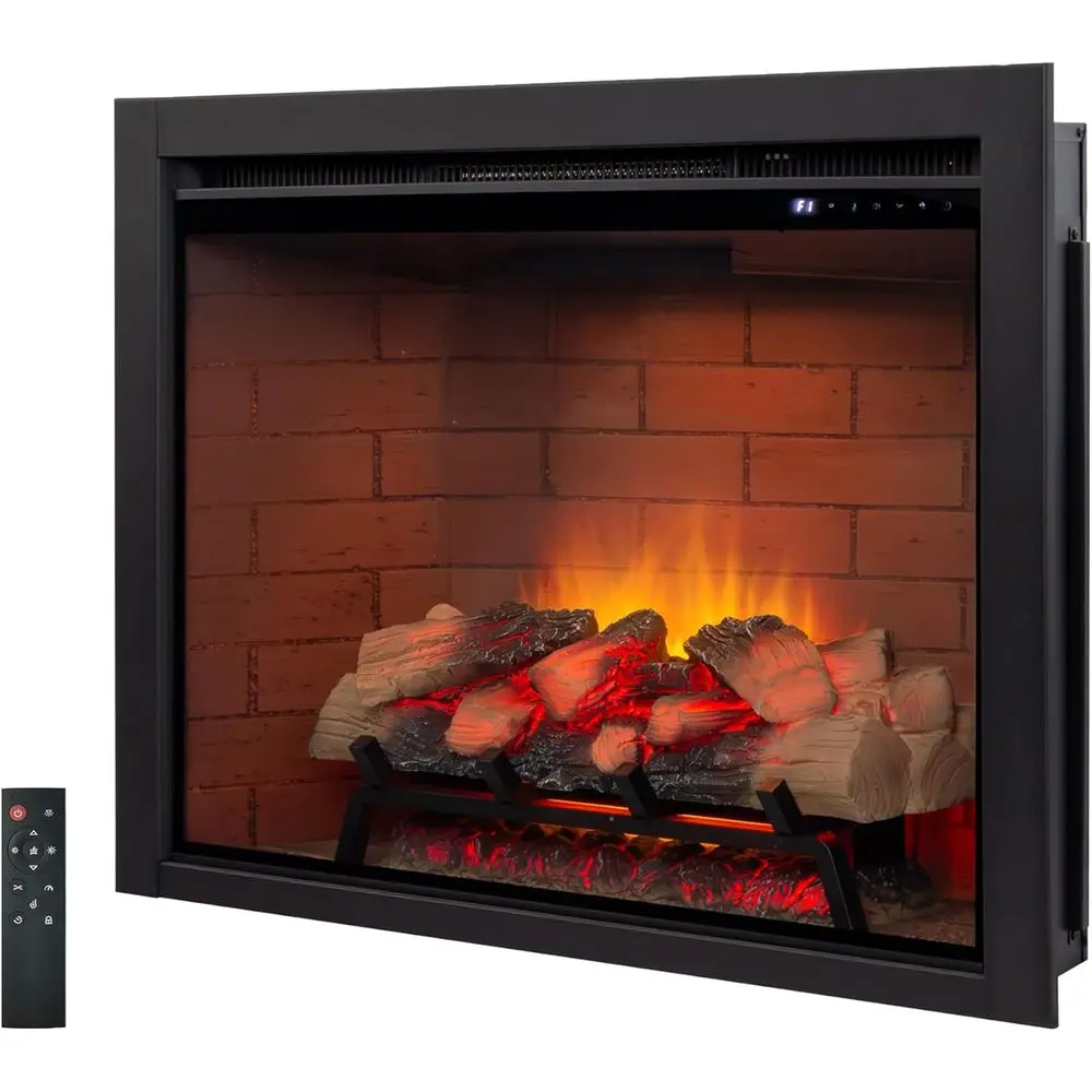 12 Electric Fireplace with Crackling Sound, Top Light, 750W/1500W Heater, Remote & Button Control, Black
12 Electric Fireplace with Crackling Sound, Top Light, 750W/1500W Heater, Remote & Button Control, Black
