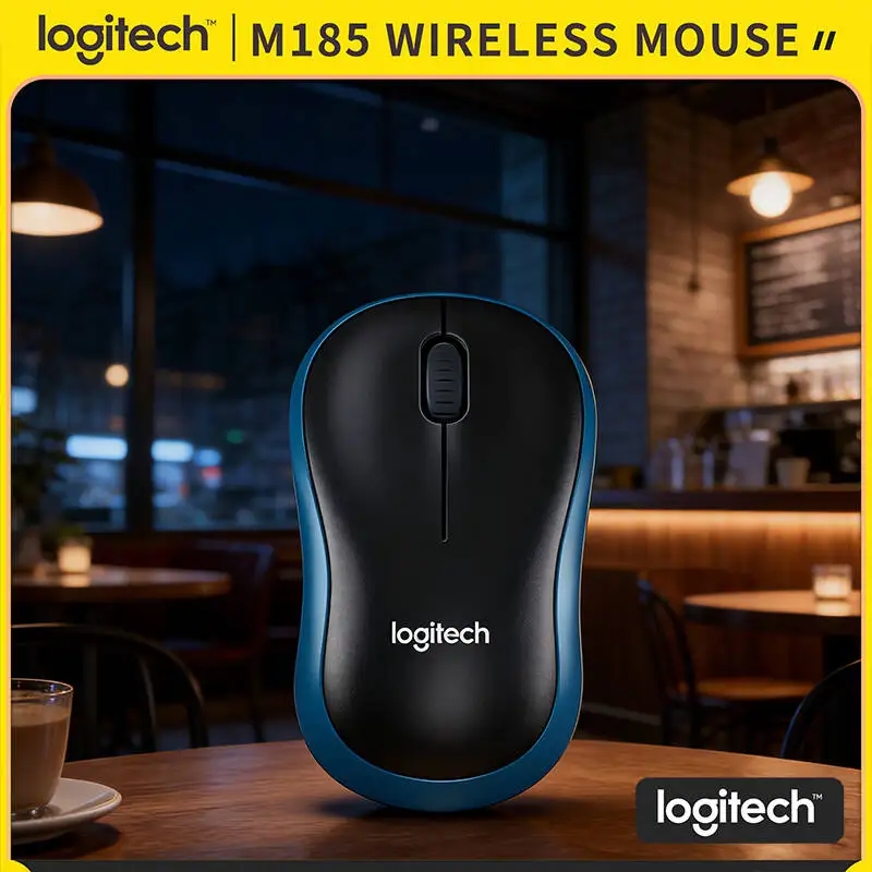 Logitech M185 Wireless Mouse for Desktop PC 2.4GHz Nano Receiver 1000 DPI 10m Range 12-Month Battery Smooth Navigation Accessory