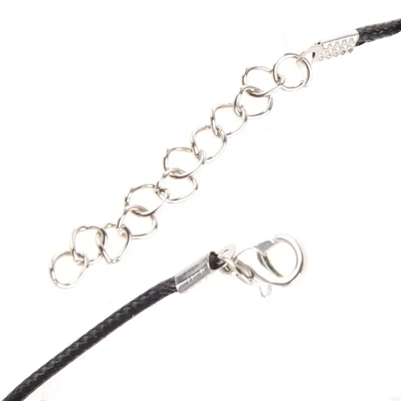 D5QB Large Black Fashion Leather Wax Rope Cord Necklace 18'' Clasp Chain DIY Jewelry
D5QB Large Black Fashion Leather Wax Rope Cord Necklace 18'' Clasp Chain DIY Jewelry