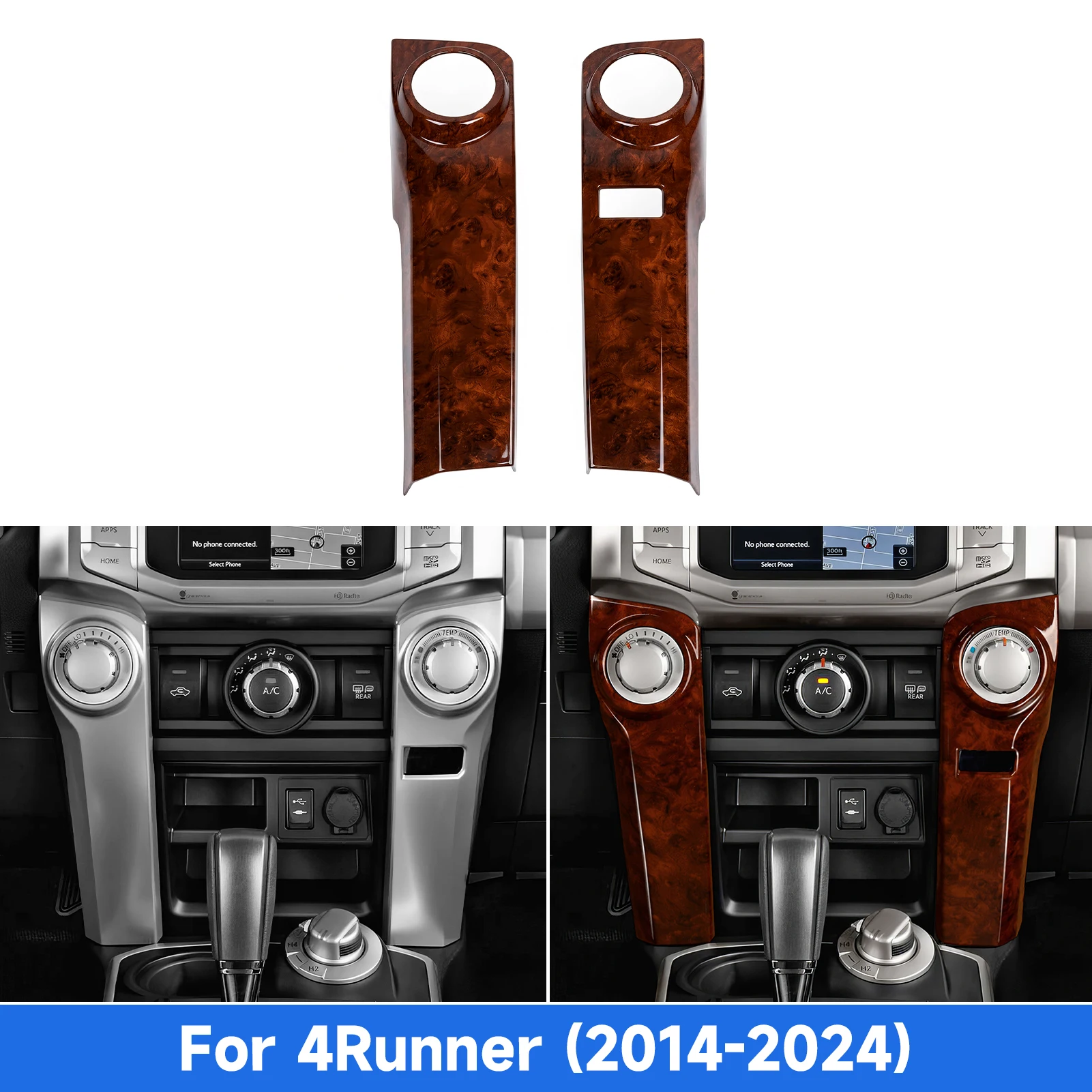 For Toyota 4Runner (2010-2024) Car Center Console Air Conditioning Knob Panel. Wood Grain Interior Sticker ABS Trim Accessories
For Toyota 4Runner (2010-2024) Car Center Console Air Conditioning Knob Panel. Wood Grain Interior Sticker ABS Trim Accessories