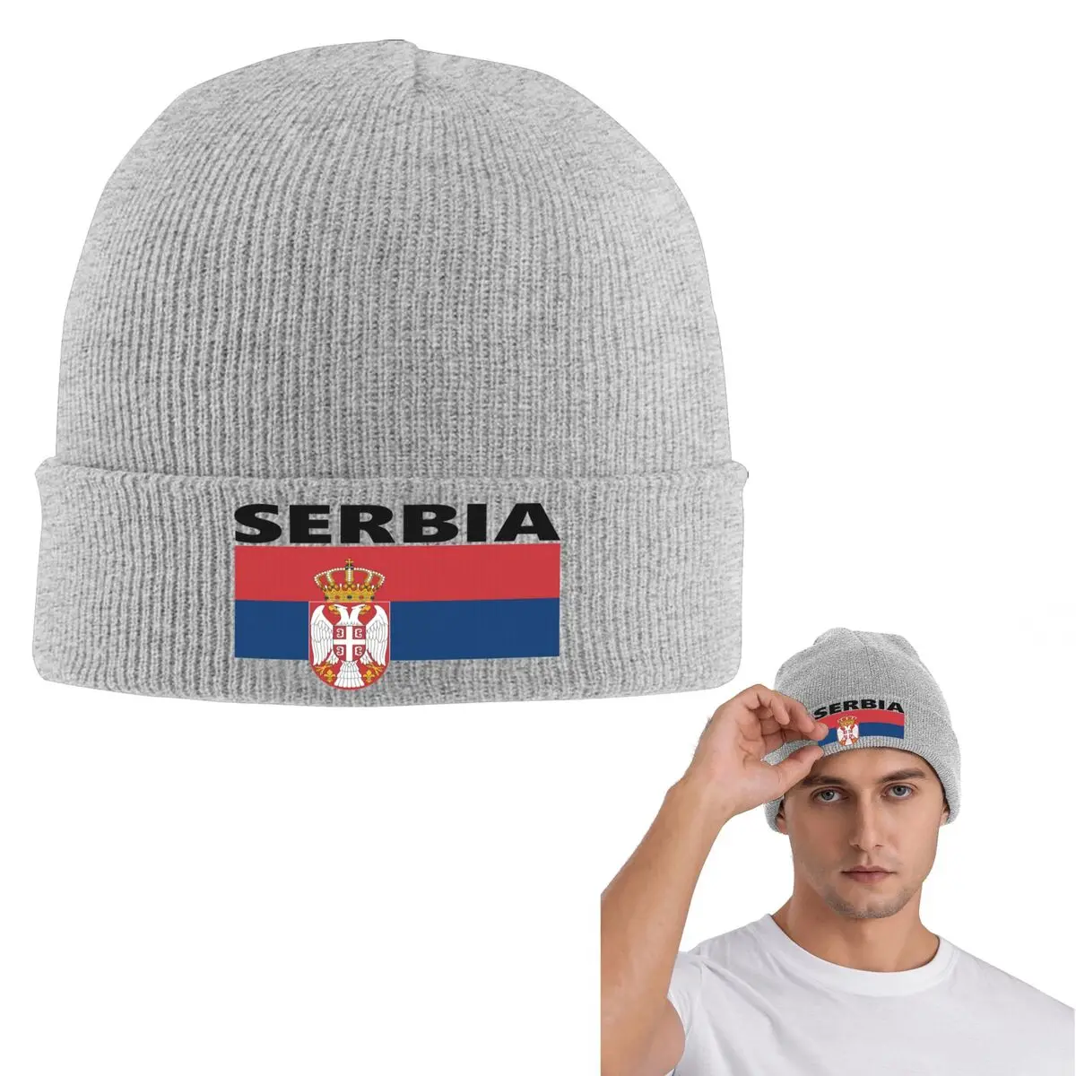 Теплая вязаная шапка с флагом Сербии, модная шапка с капюшоном, осенне-зимние уличные шапочки, шапки для взрослых унисекс
Теплая вязаная шапка с флагом Сербии, модная шапка с капюшоном, осенне-зимние уличные шапочки, шапки для взрослых унисекс