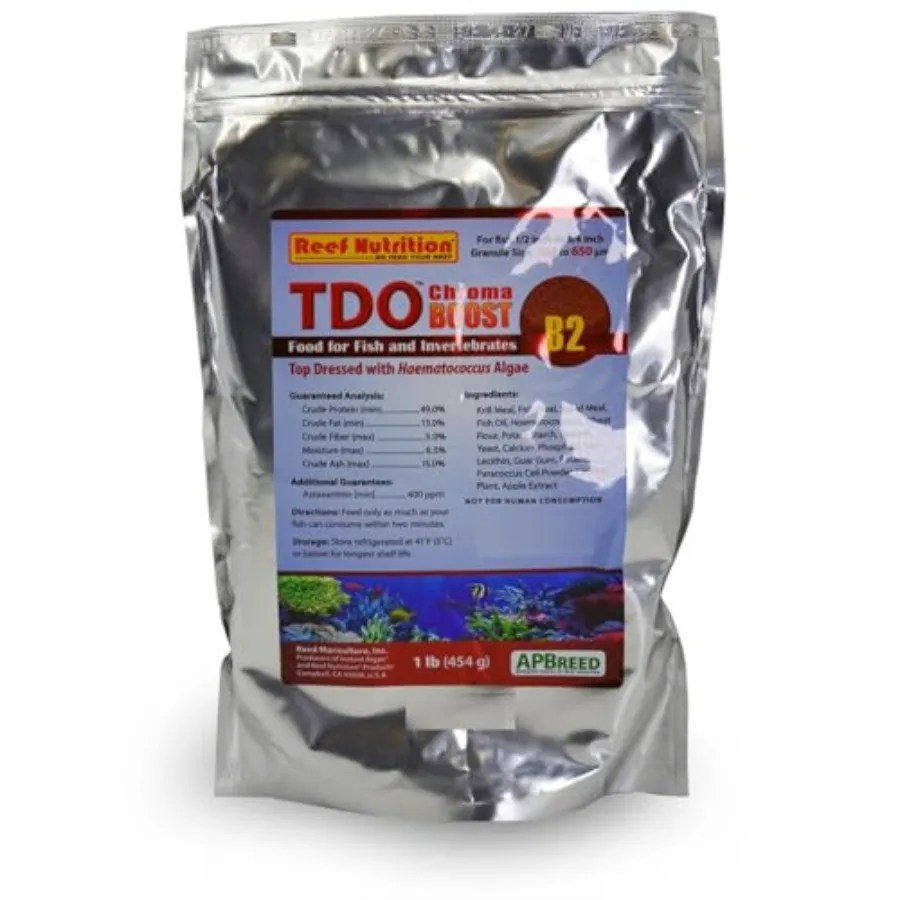 TDO Chroma B2 Pellet 16 Oz Small Pellet 0.36-0.65mm for 1/2" to 3/4" Invertebrates Fish Aquarium Fish Food
TDO Chroma B2 Pellet 16 Oz Small Pellet 0.36-0.65mm for 1/2" to 3/4" Invertebrates Fish Aquarium Fish Food
